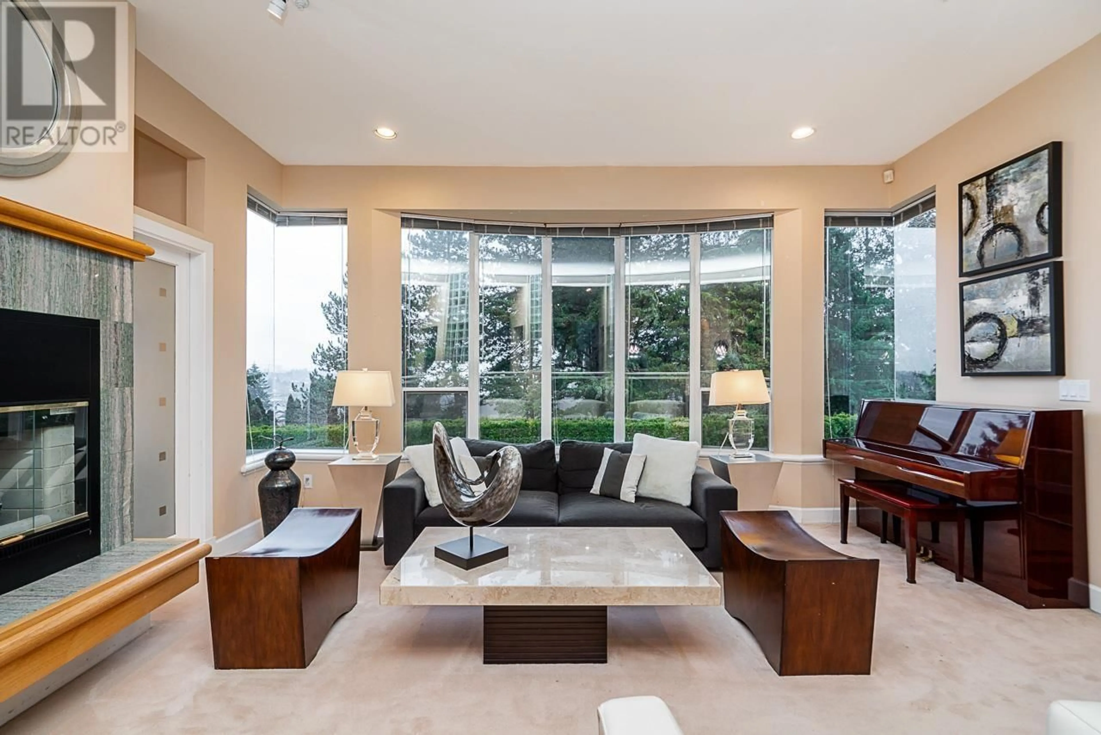 Living room with furniture, ceramic/tile floor for 4439 PUGET DRIVE, Vancouver British Columbia V6L2V7