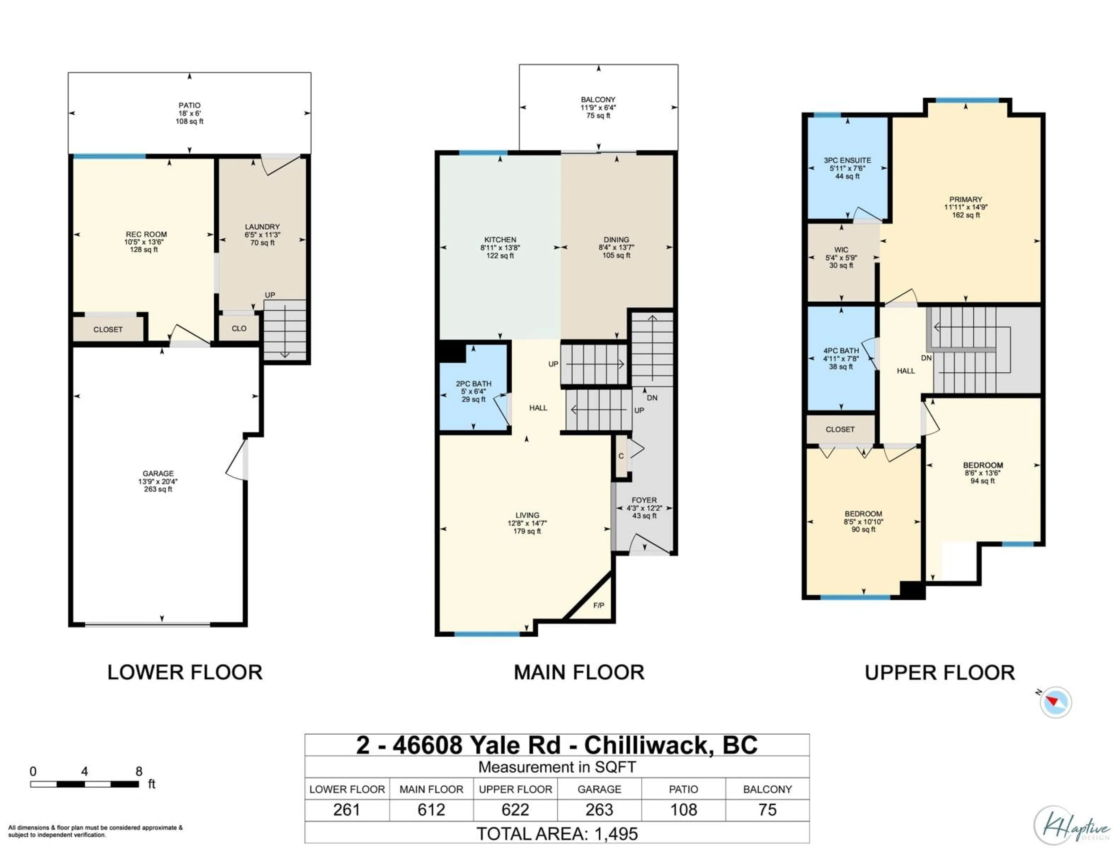 Floor plan for 2 - 46608 YALE ROAD, Chilliwack British Columbia V2P0A4