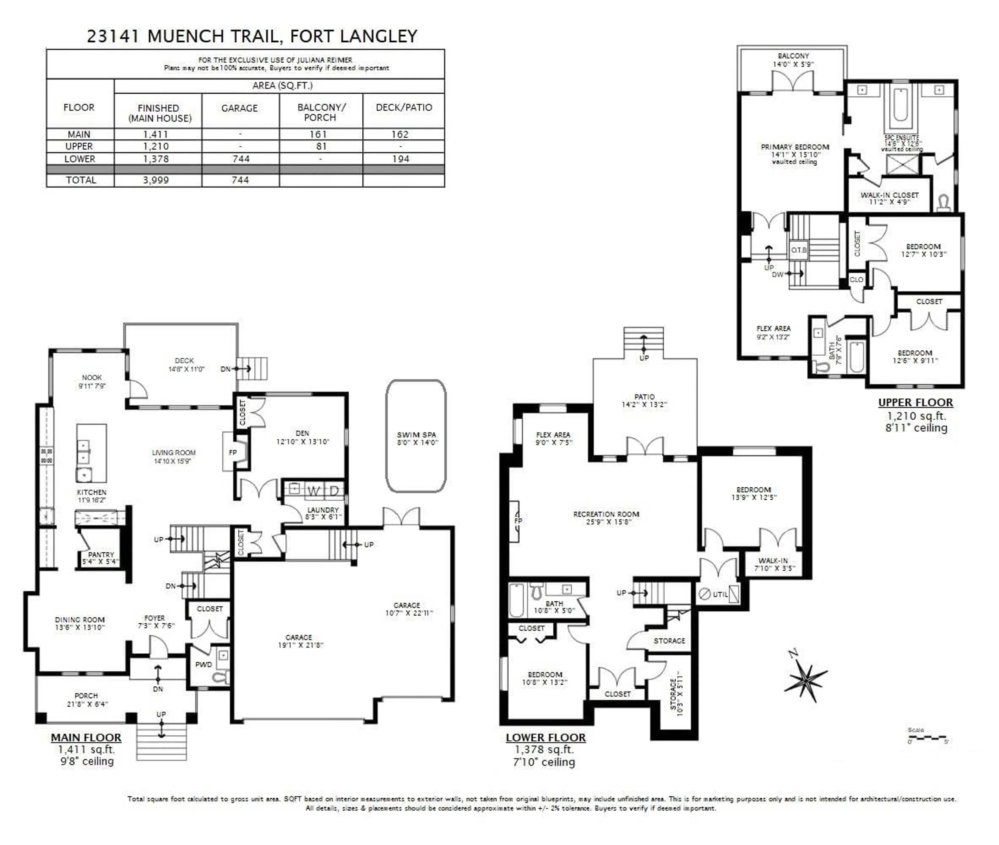 Floor plan for 23141 MUENCH TRAIL, Langley British Columbia V1M4G6