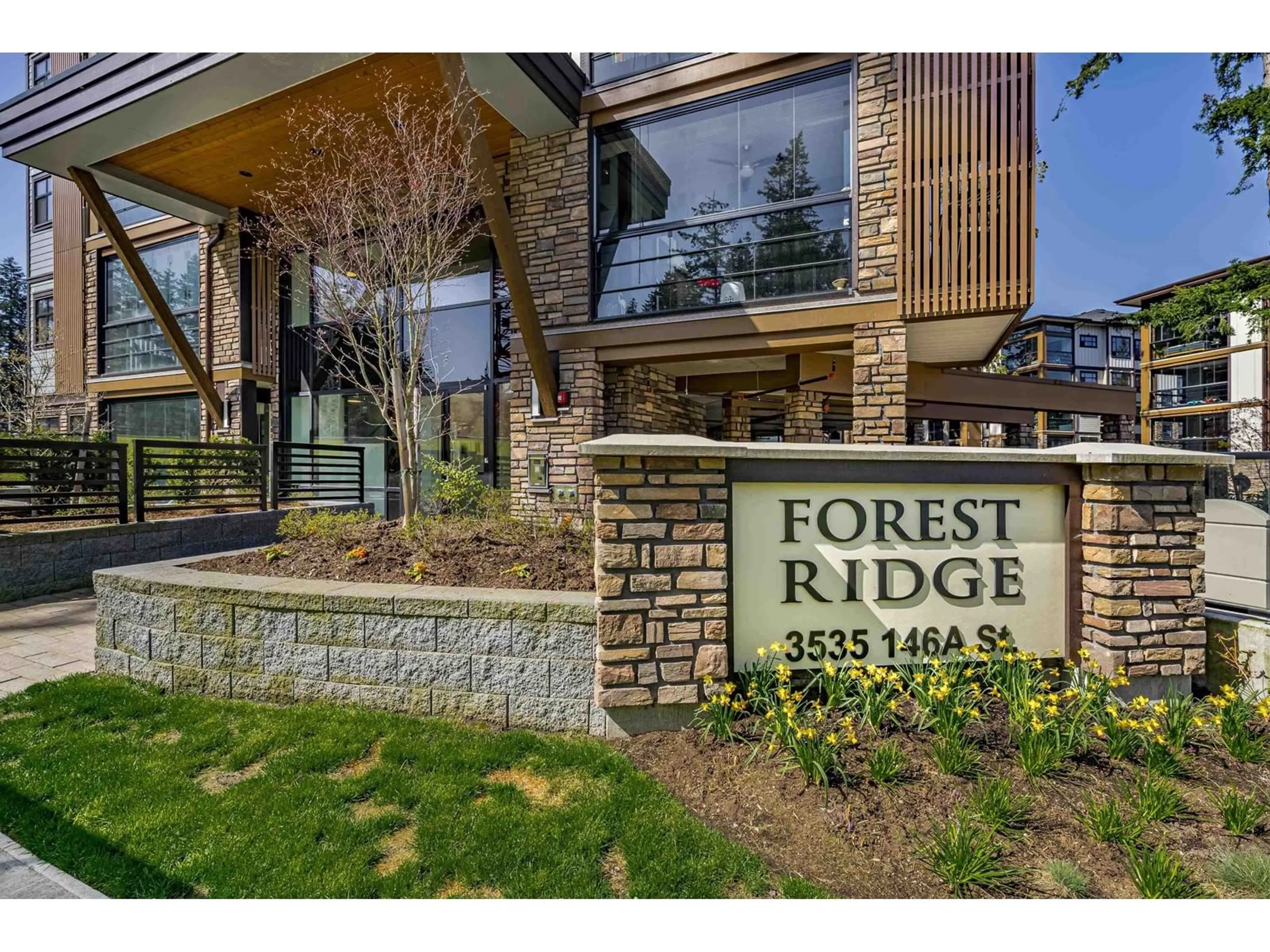 Home with brick exterior material, forest/trees view for 202 - 3535 146A, Surrey British Columbia V4P0H2