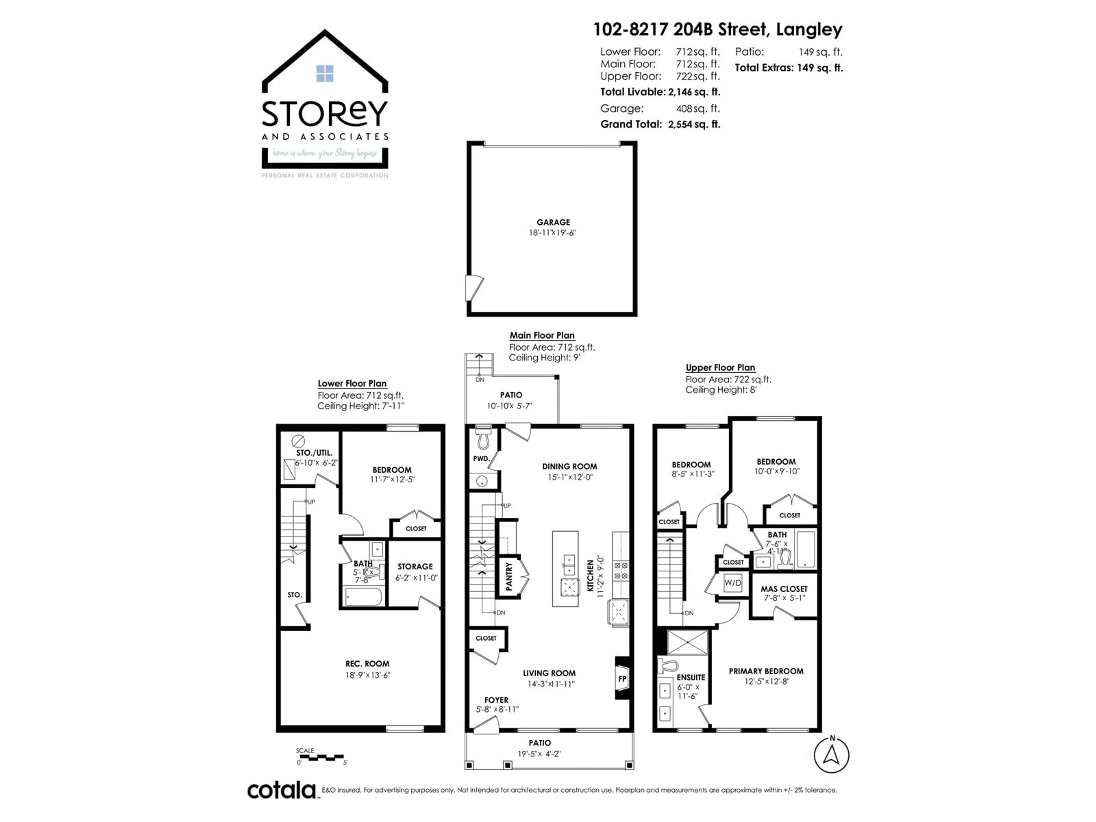 Floor plan for 102 8217 204B STREET, Langley British Columbia V2Y0Z8