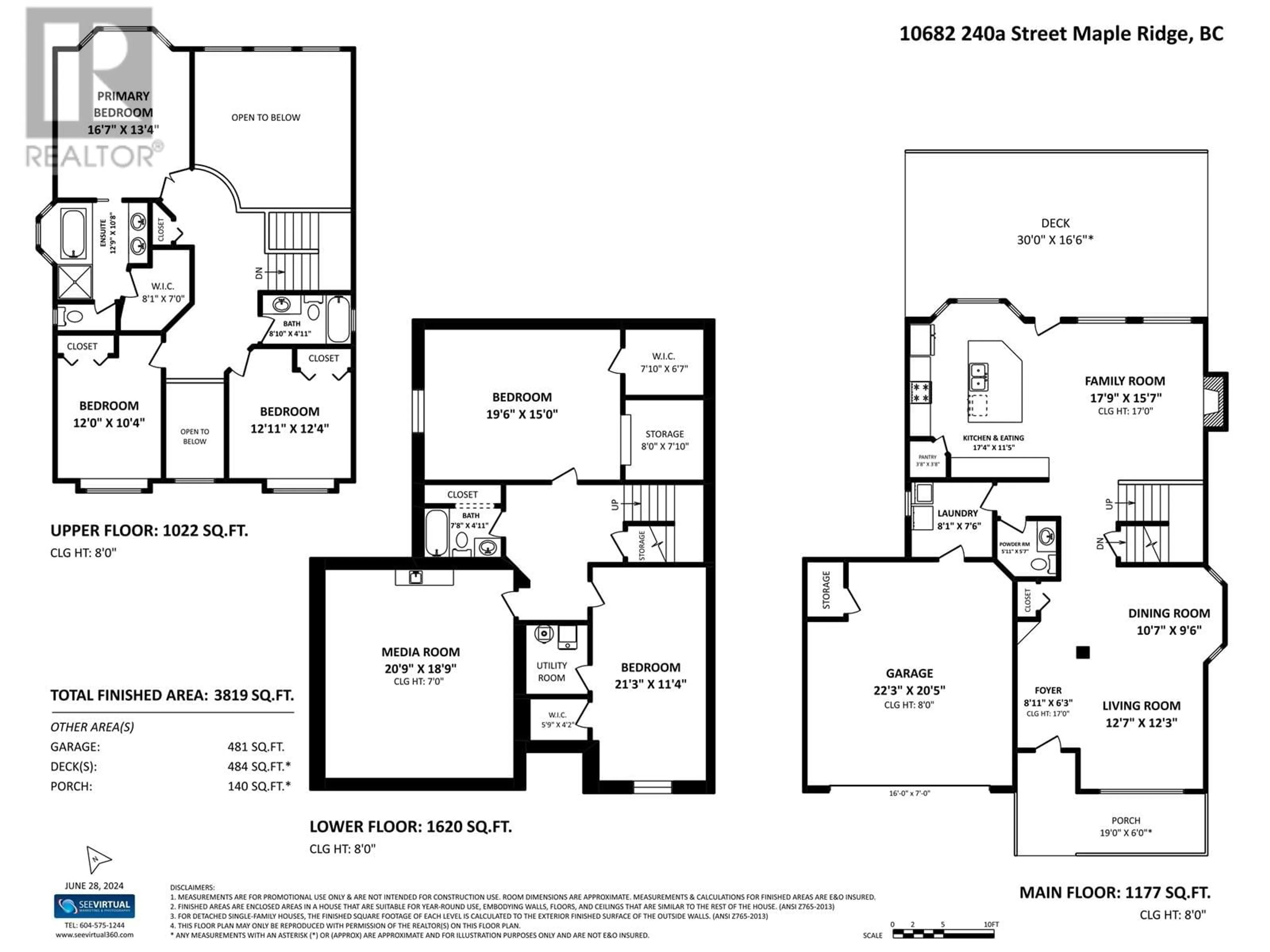 Floor plan for 10682 240A STREET, Maple Ridge British Columbia V2W2B1