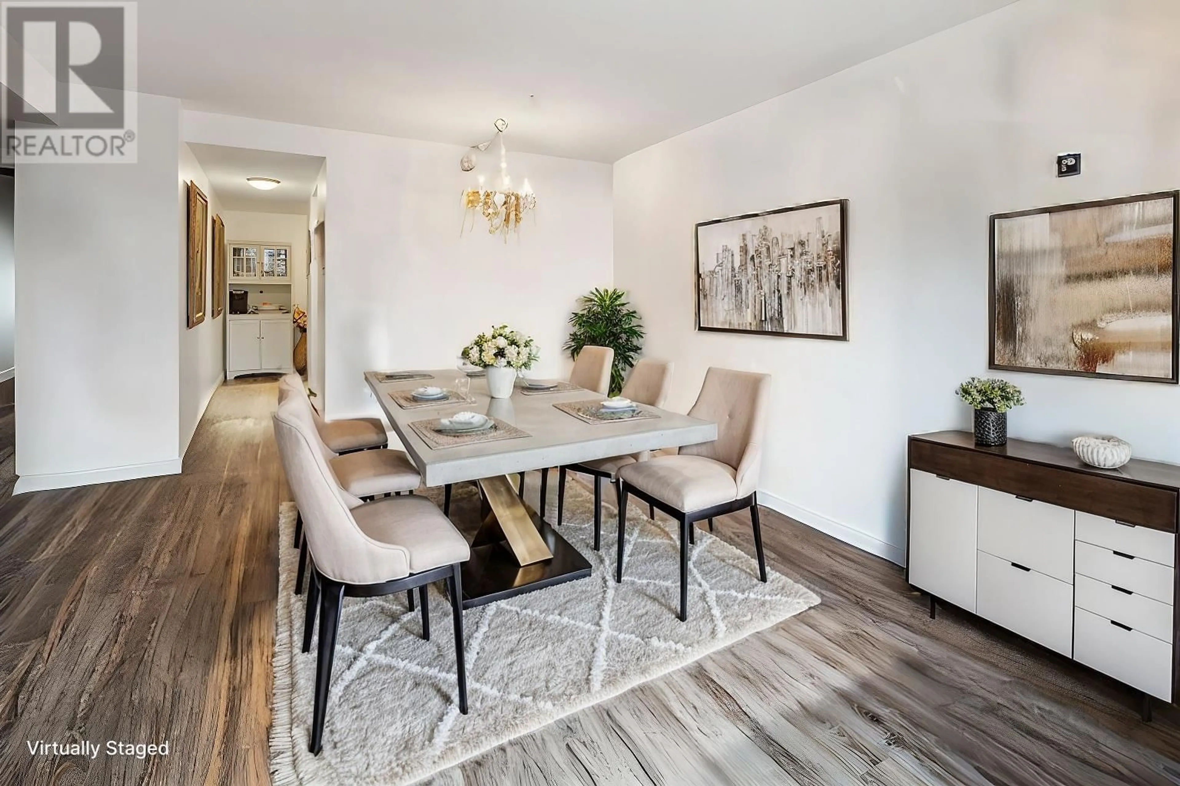 Dining room, wood/laminate floor for 1101 6595 WILLINGDON AVENUE, Burnaby British Columbia V5H4E5