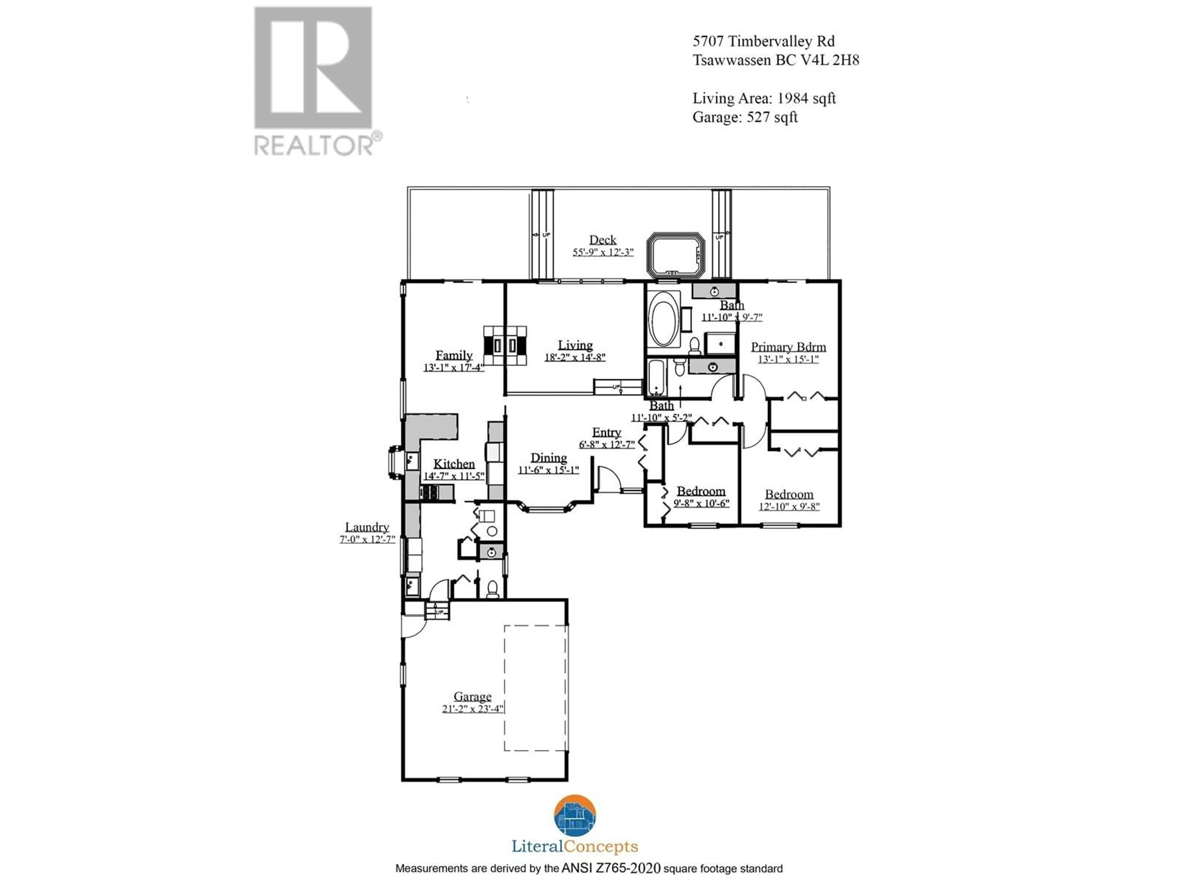 Floor plan for 5707 TIMBERVALLEY ROAD, Delta British Columbia V4L2H8