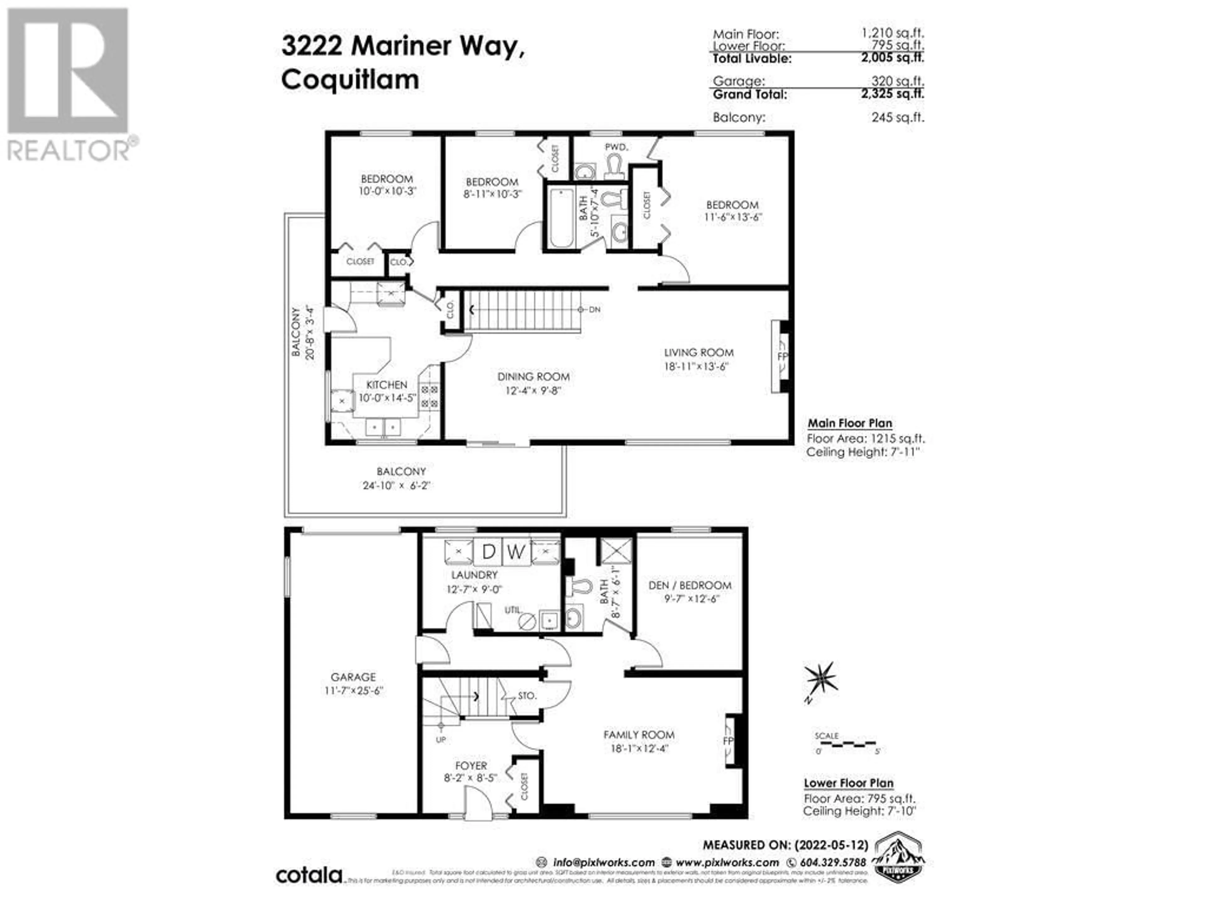 Floor plan for 3222 MARINER WAY, Coquitlam British Columbia V3C4K7