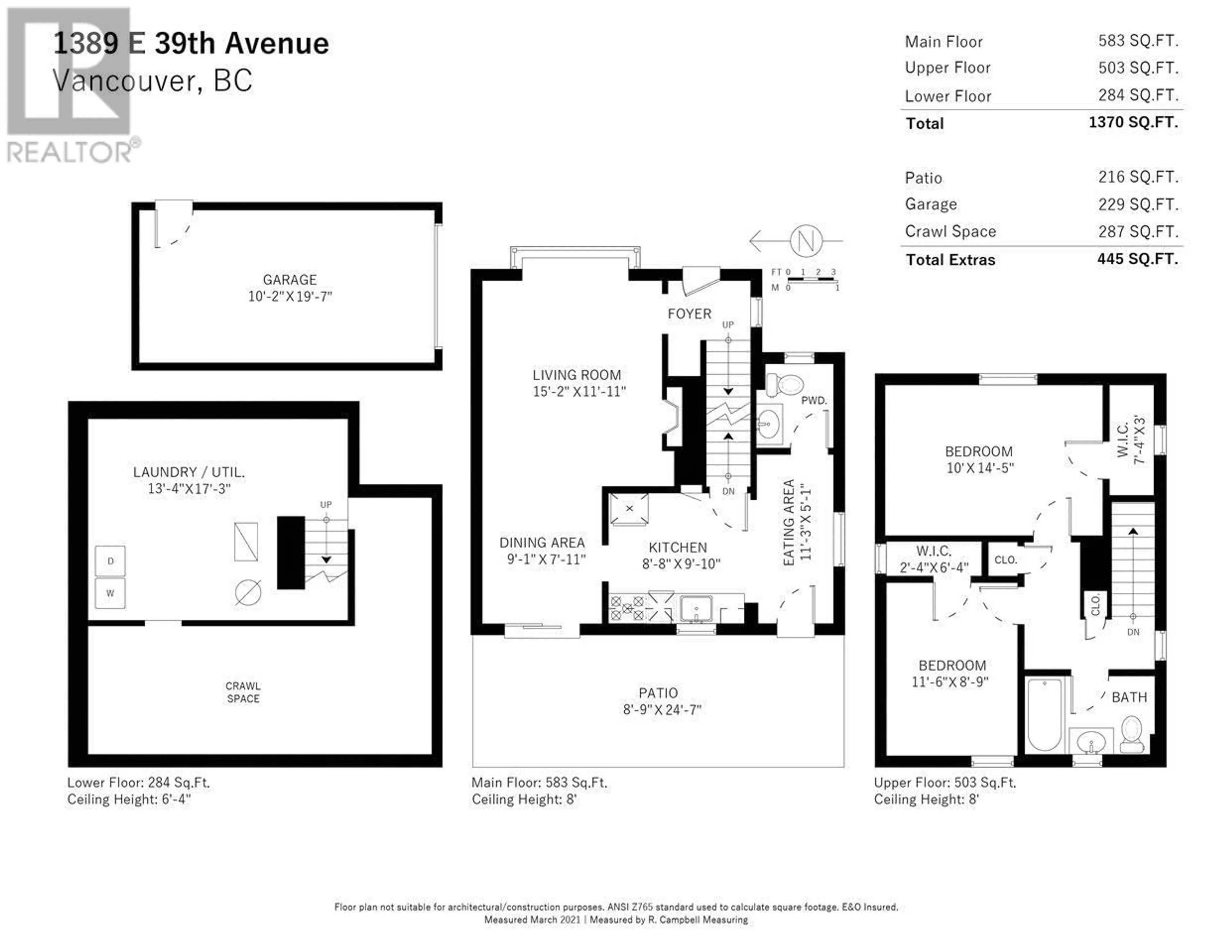 Floor plan for 1389 E 39TH AVENUE, Vancouver British Columbia V5W4C3