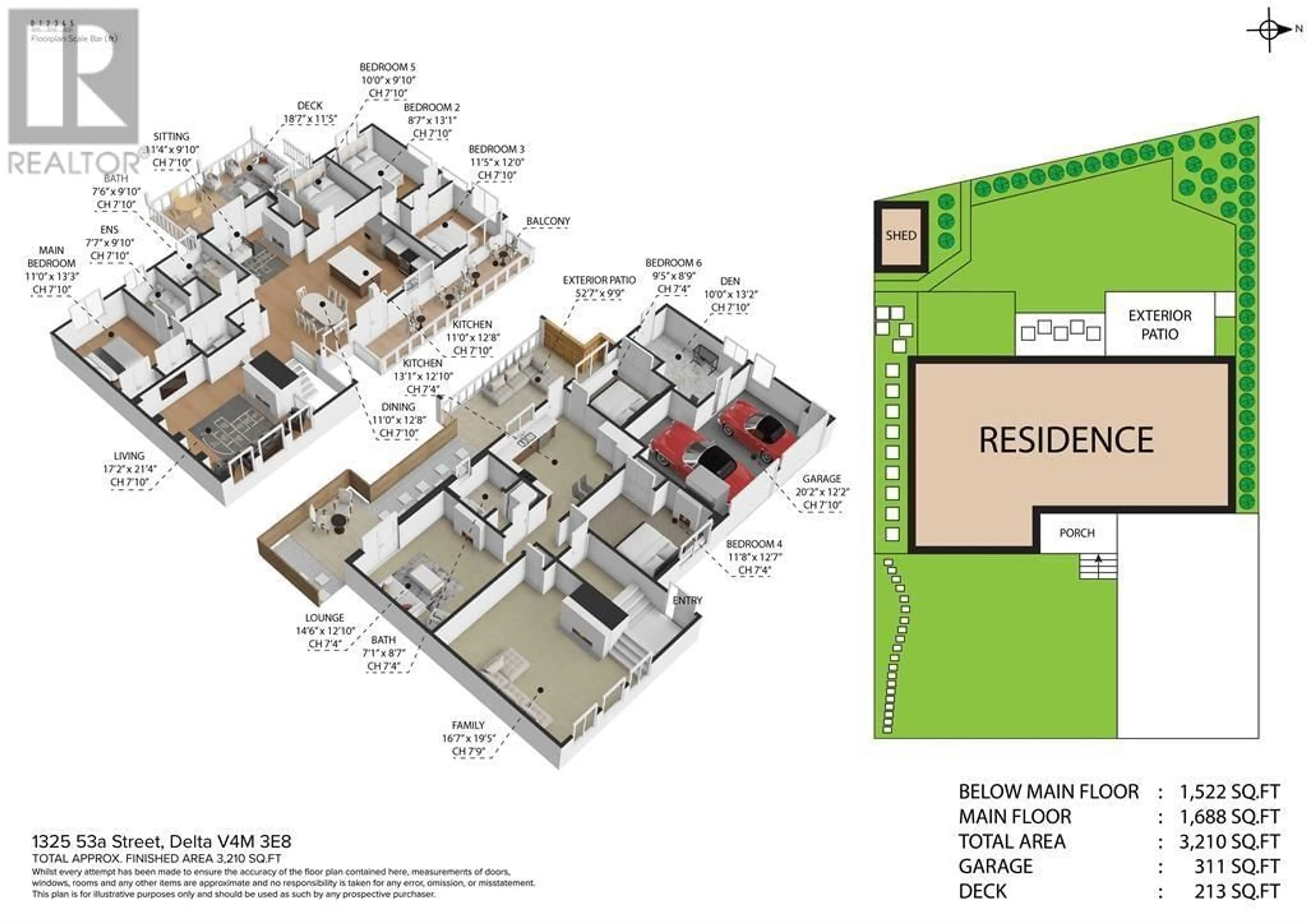 Floor plan for 1325 53A STREET, Delta British Columbia V4M3E8