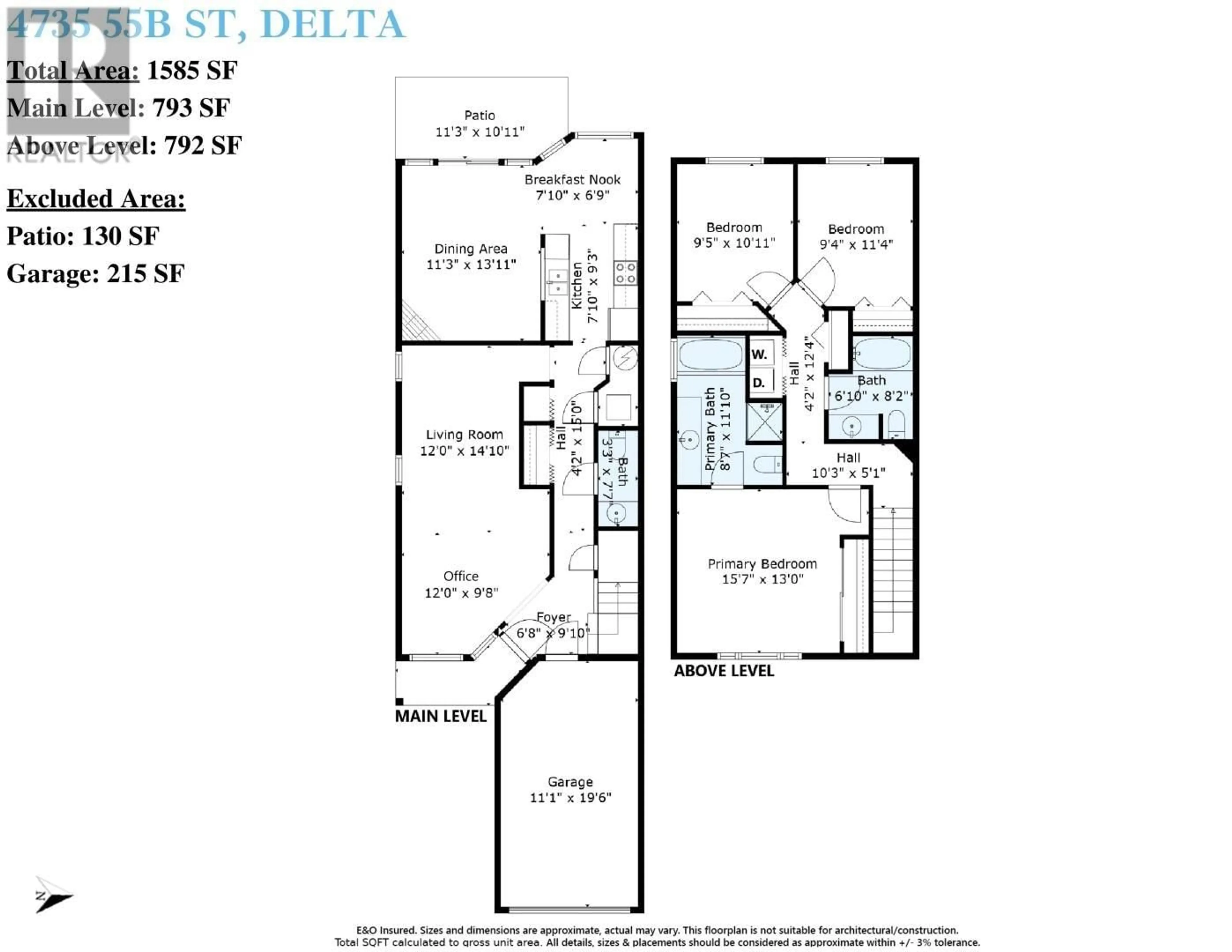 Floor plan for 4735 55B STREET, Delta British Columbia V4K3B6