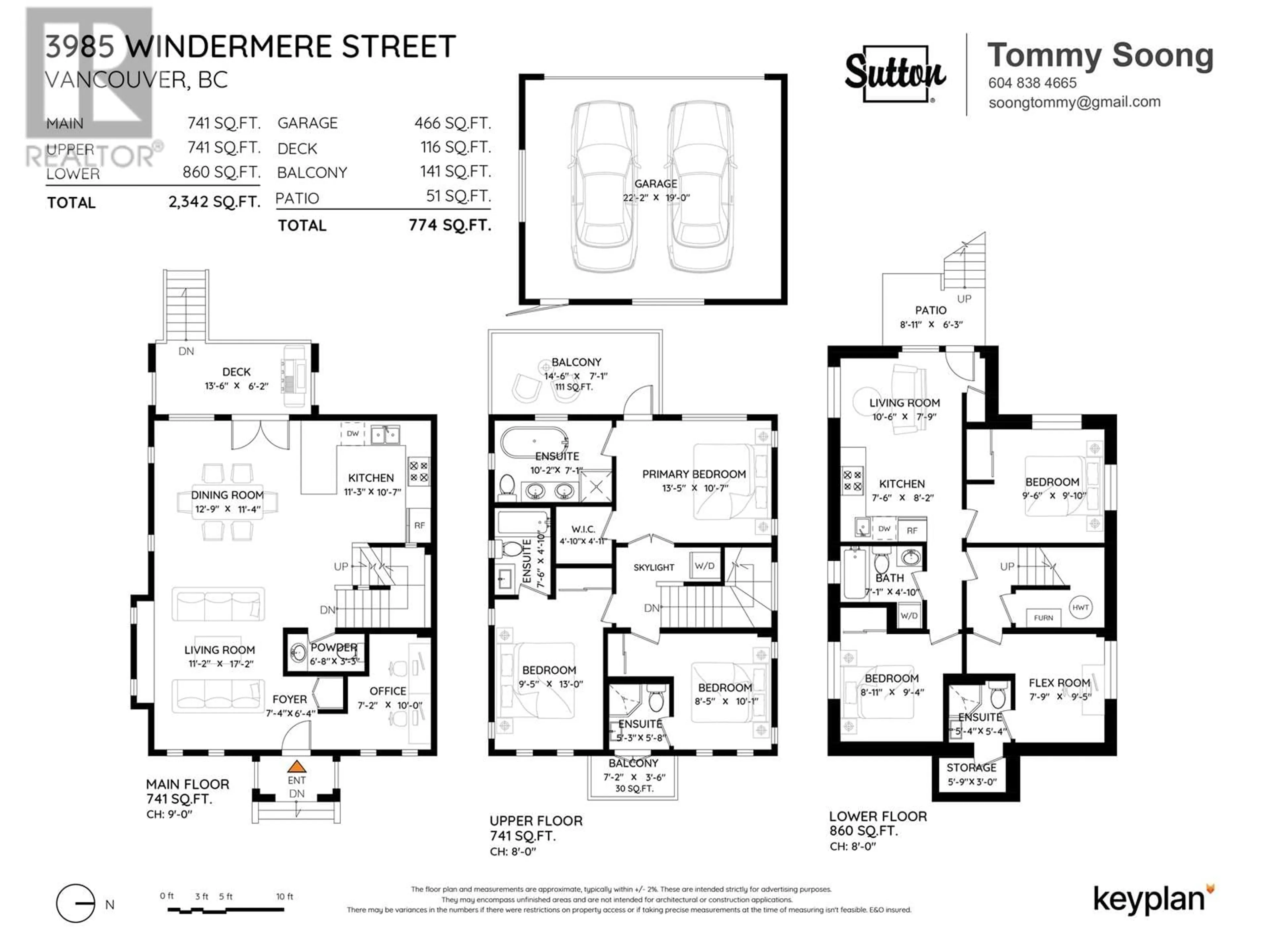 Floor plan for 3985 WINDERMERE STREET, Vancouver British Columbia V5R2G5