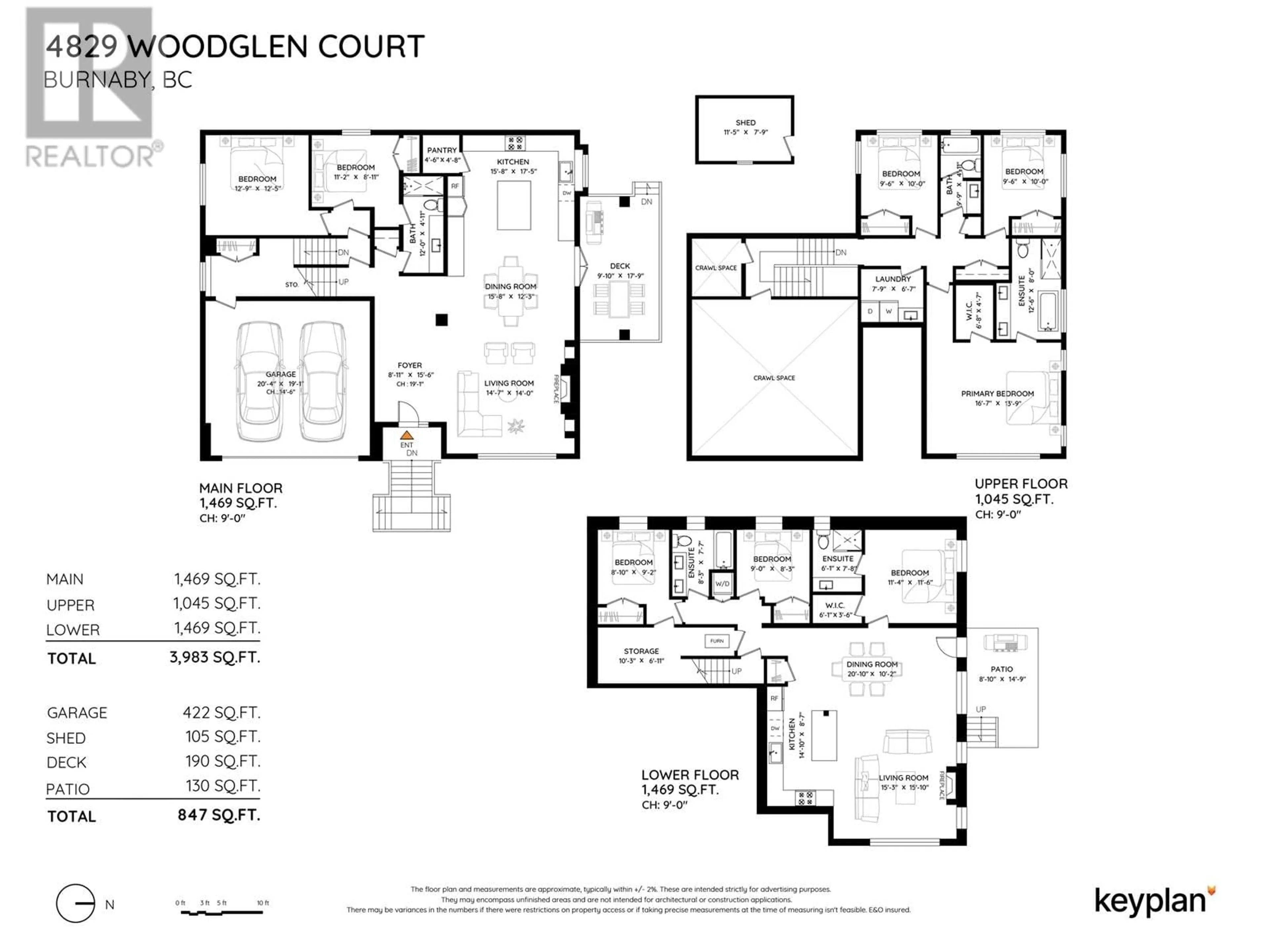 Floor plan for 4829 WOODGLEN COURT, Burnaby British Columbia V5G2X8