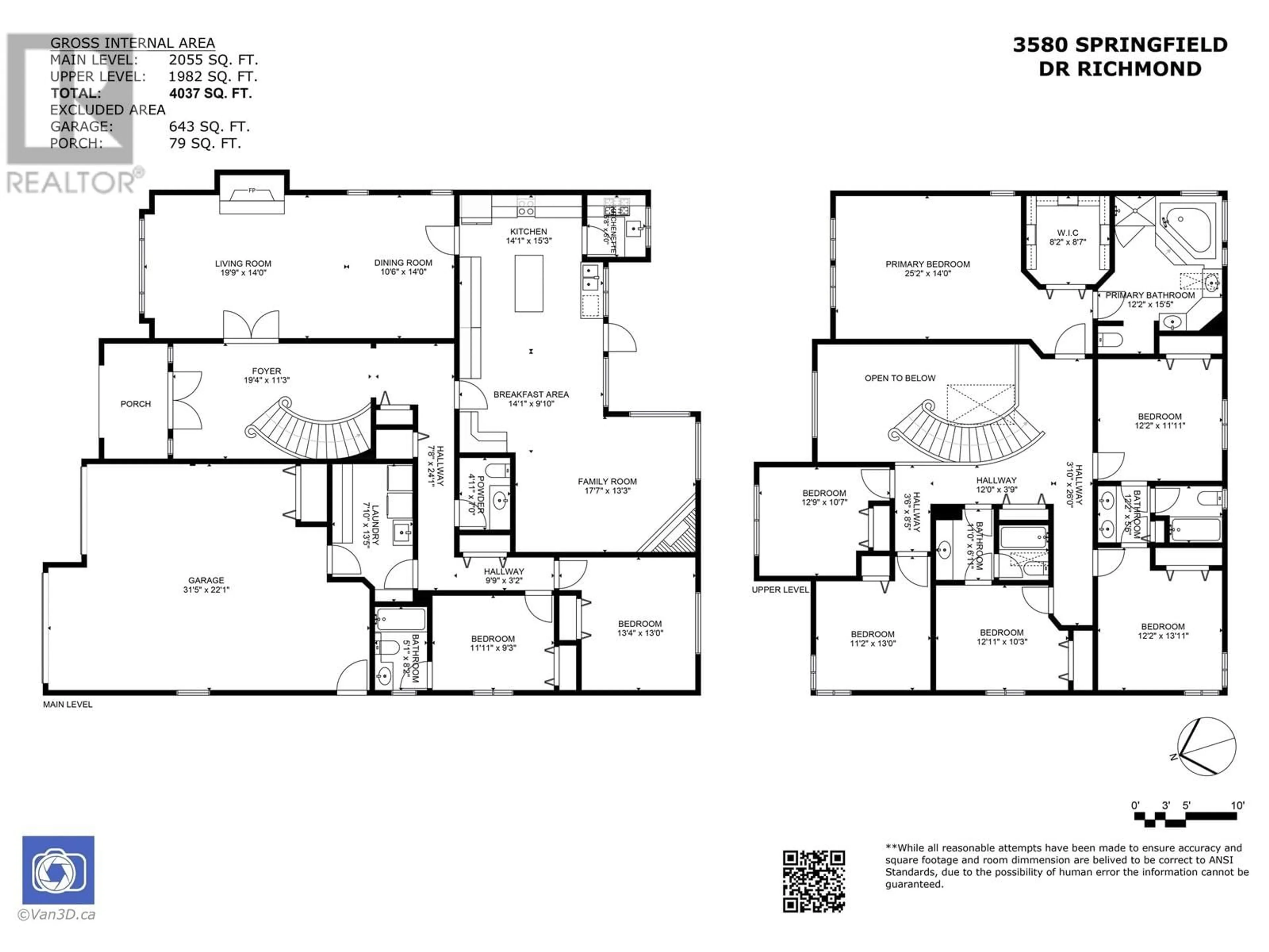 Floor plan for 3580 SPRINGFIELD DRIVE, Richmond British Columbia V7E1Z4