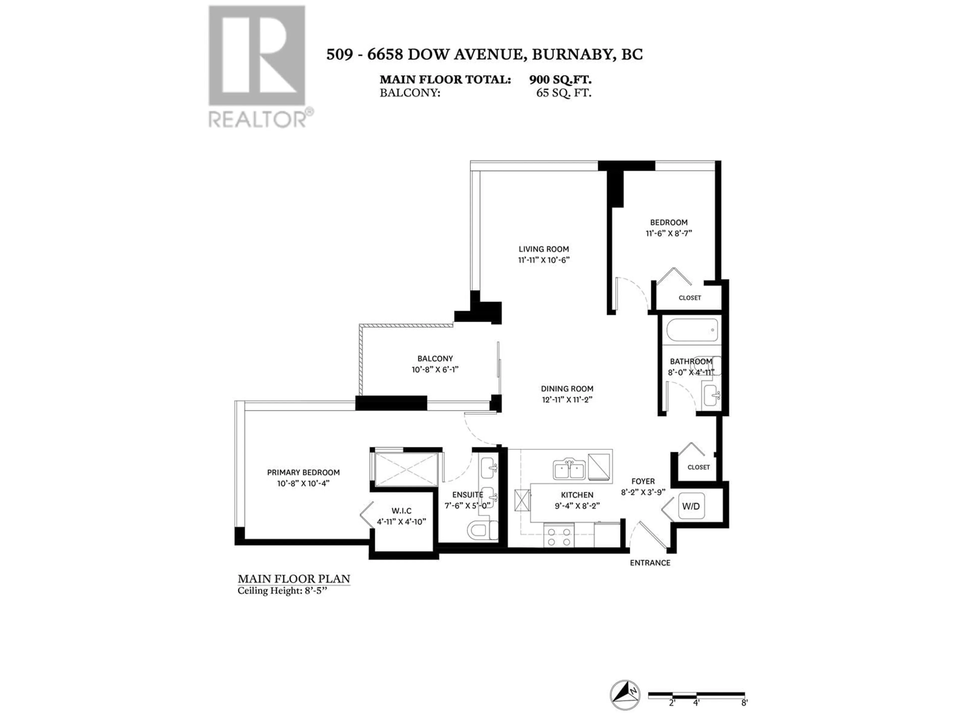 Floor plan for 509 6658 DOW AVENUE, Burnaby British Columbia V5H0C7