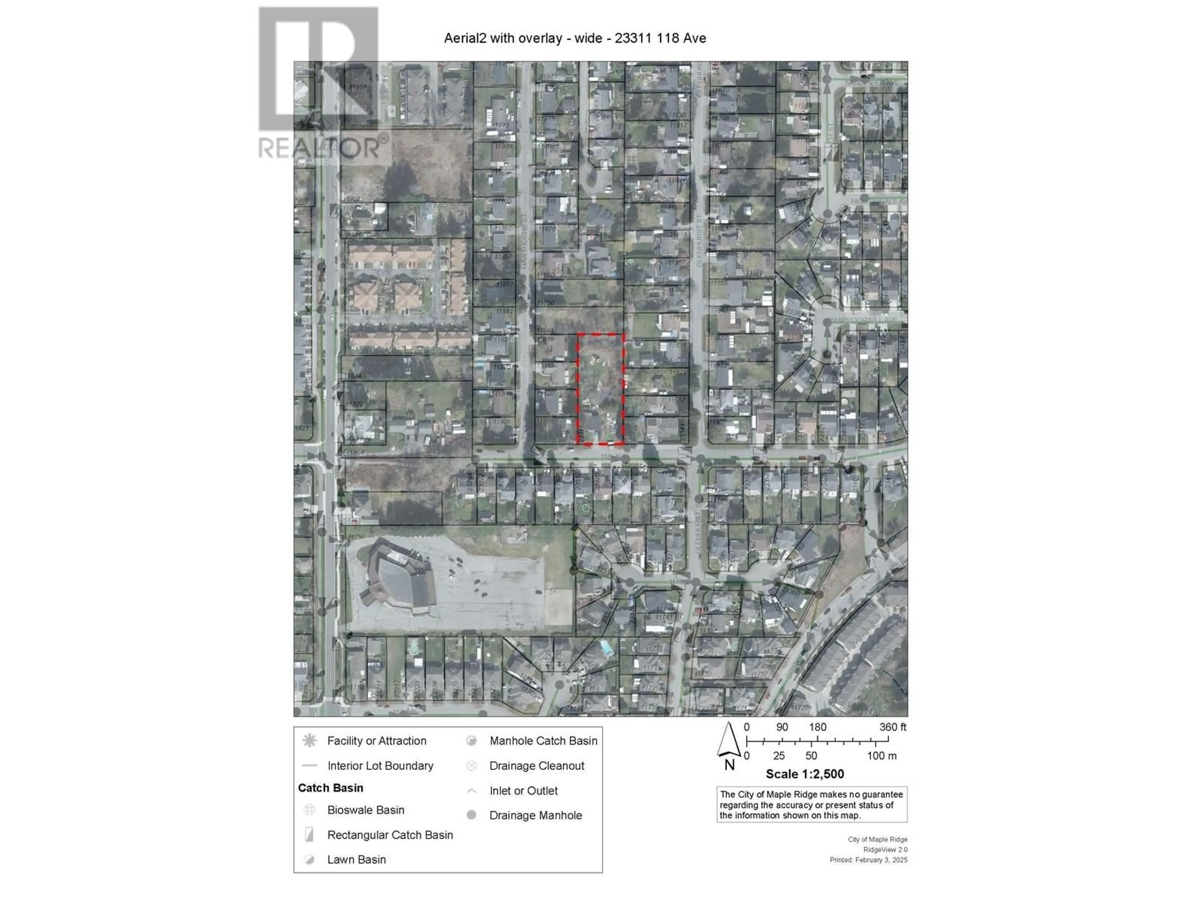 Picture of a map for 23311 118 AVENUE, Maple Ridge British Columbia V2X2N3