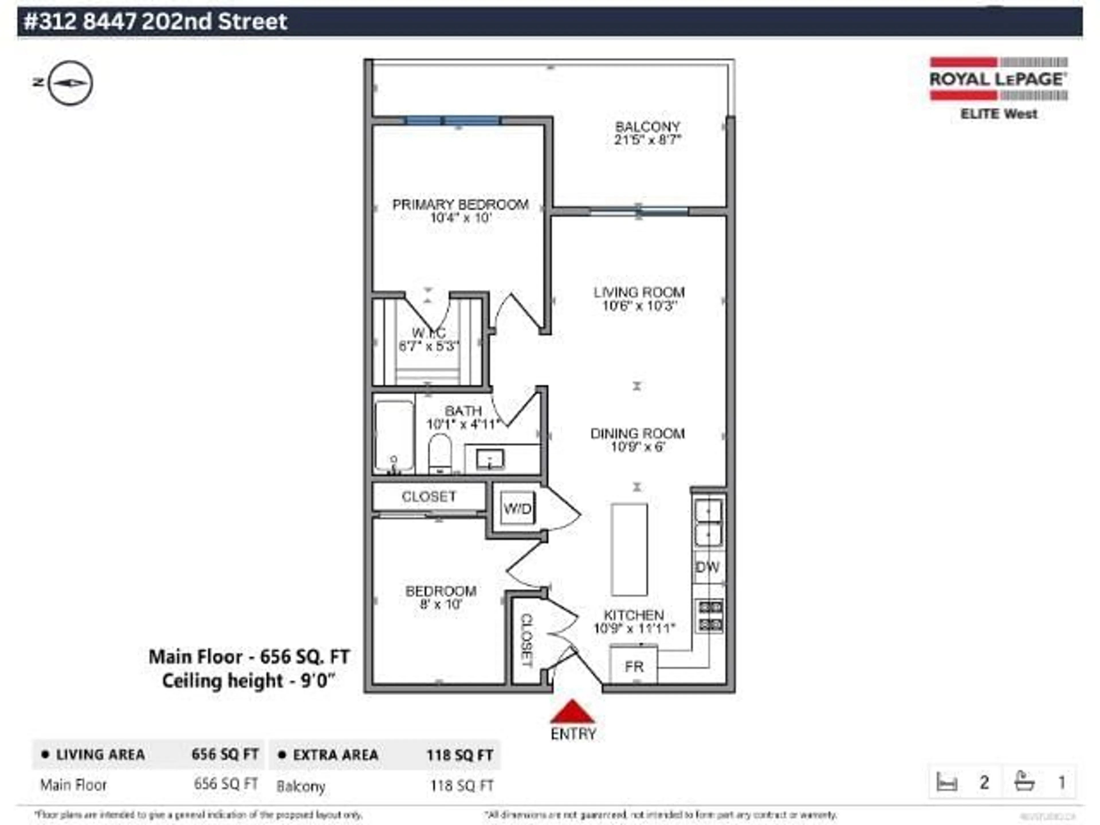 Floor plan for B312 8447 202 STREET, Langley British Columbia V2Y4K2