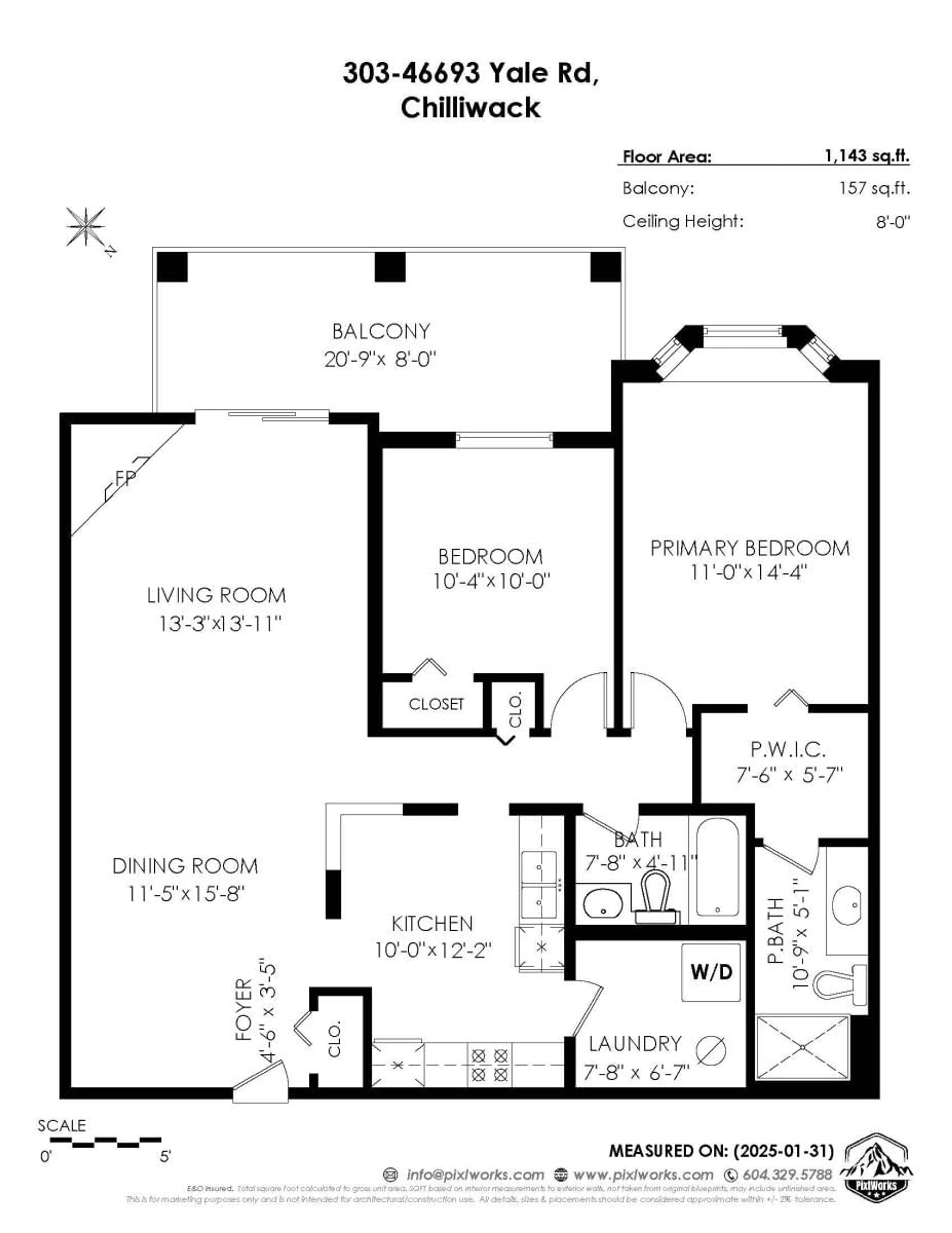 Floor plan for 303 46693 YALE ROAD|Chilliwack Proper Ea, Chilliwack British Columbia V2P7Z4