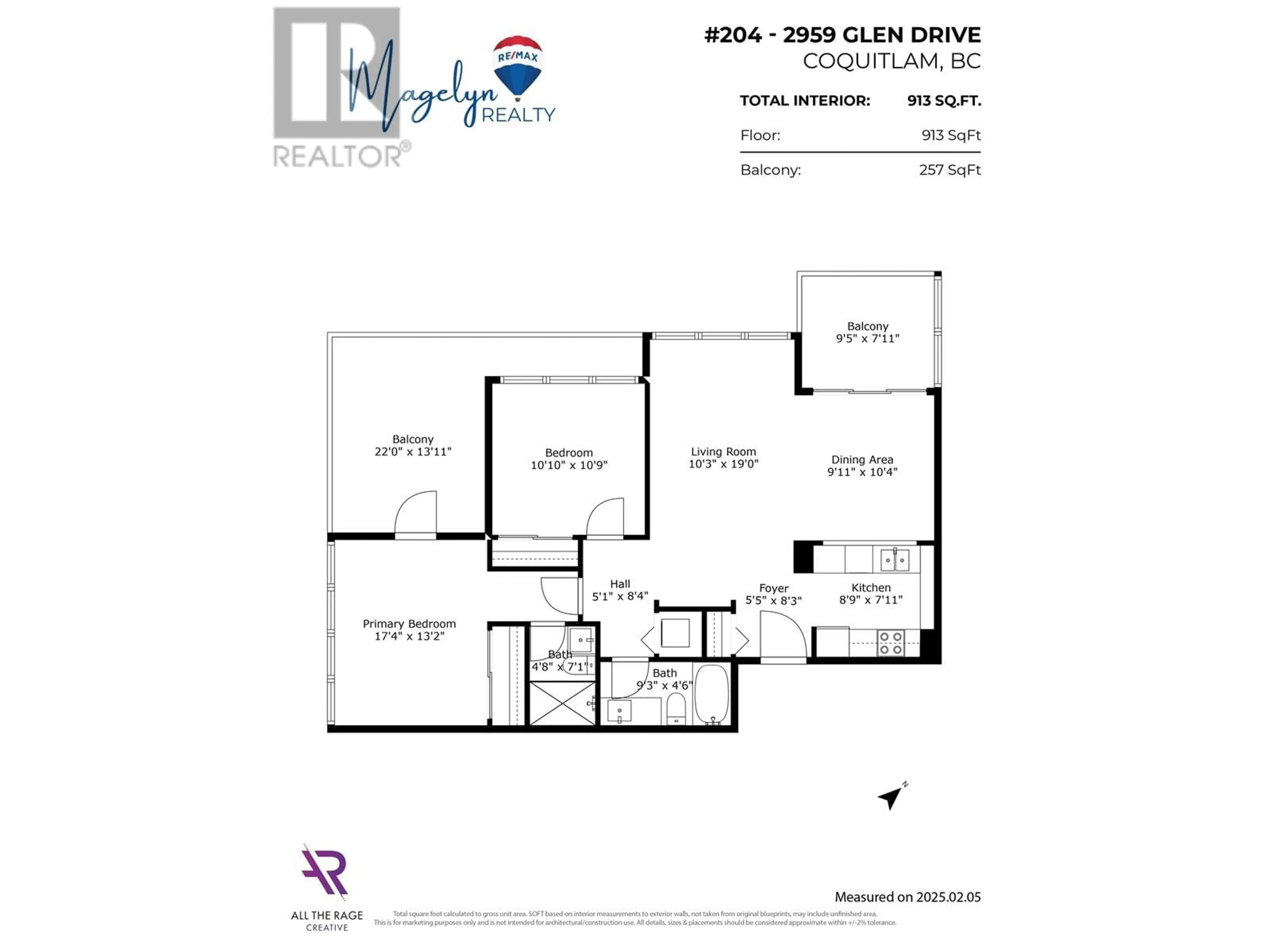 Floor plan for 204 2959 GLEN DRIVE, Coquitlam British Columbia V3B0B8