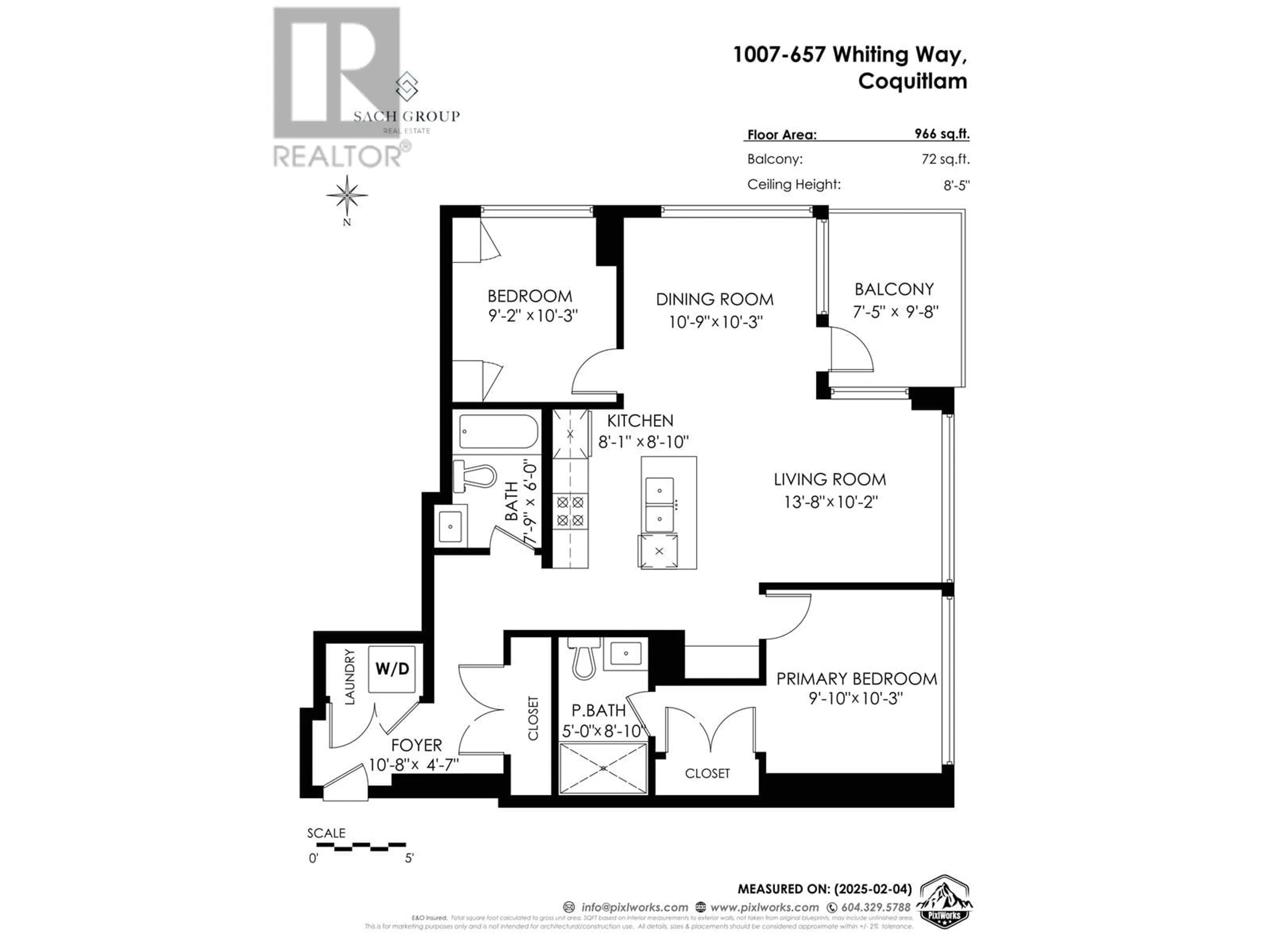 Floor plan for 1007 657 WHITING WAY, Coquitlam British Columbia V3J0J6