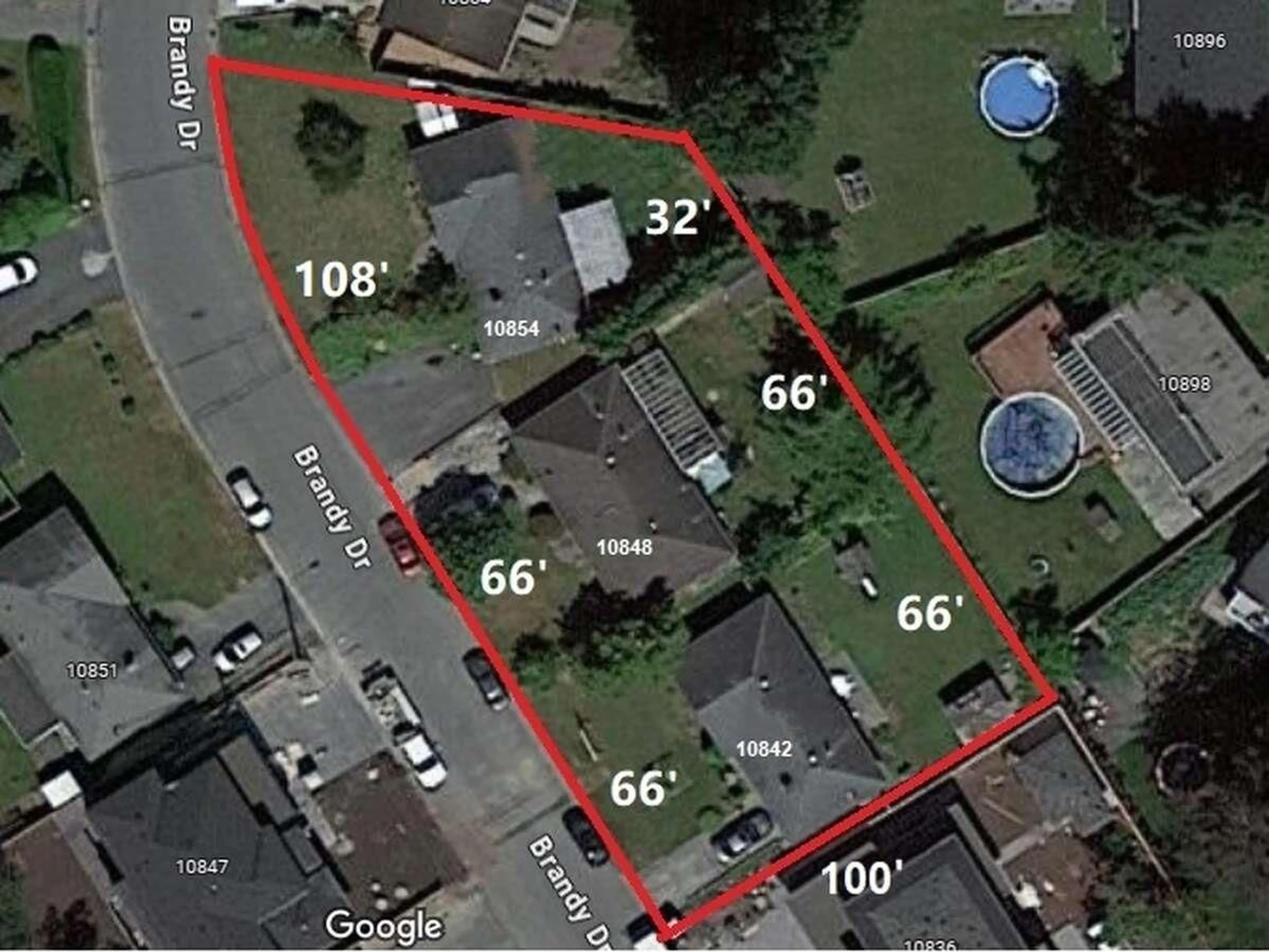 A pic from outside/outdoor area/front of a property/back of a property/a pic from drone, street for 10854 BRANDY DRIVE, Delta British Columbia V4C2H9