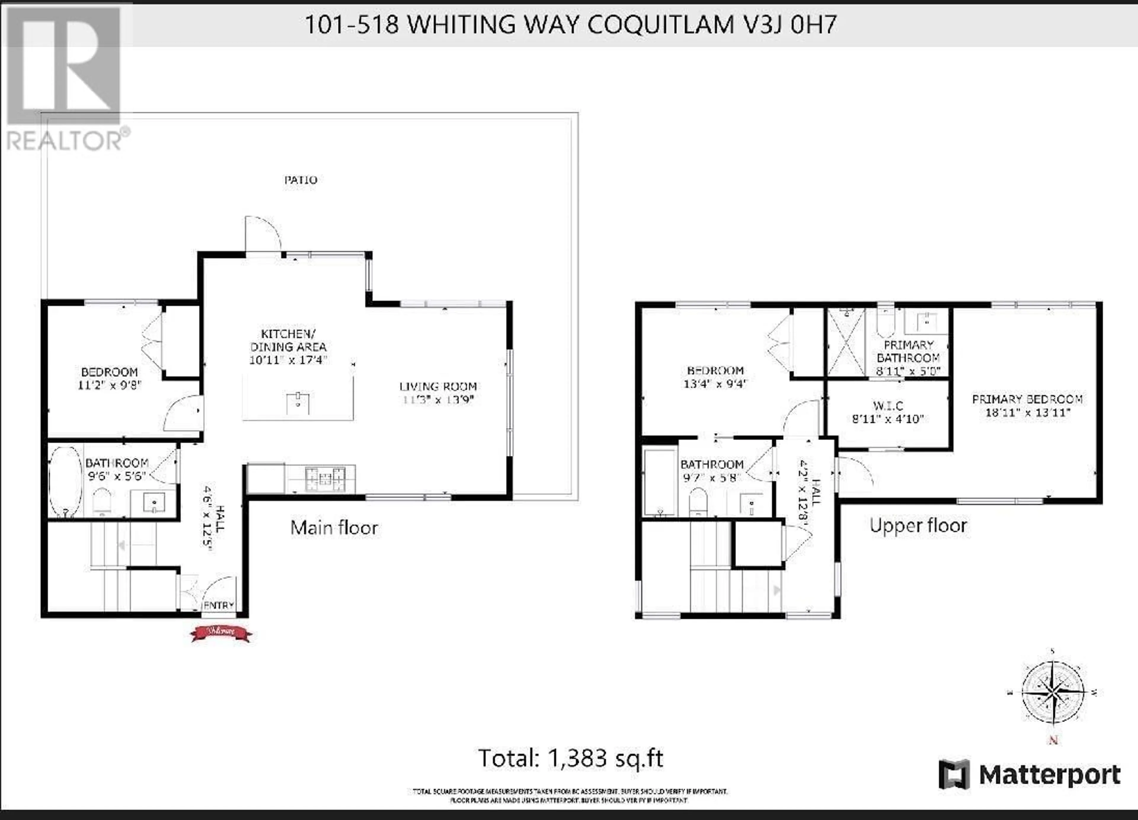 Floor plan for 101 - 518 WHITING WAY, Coquitlam British Columbia V3J0H7
