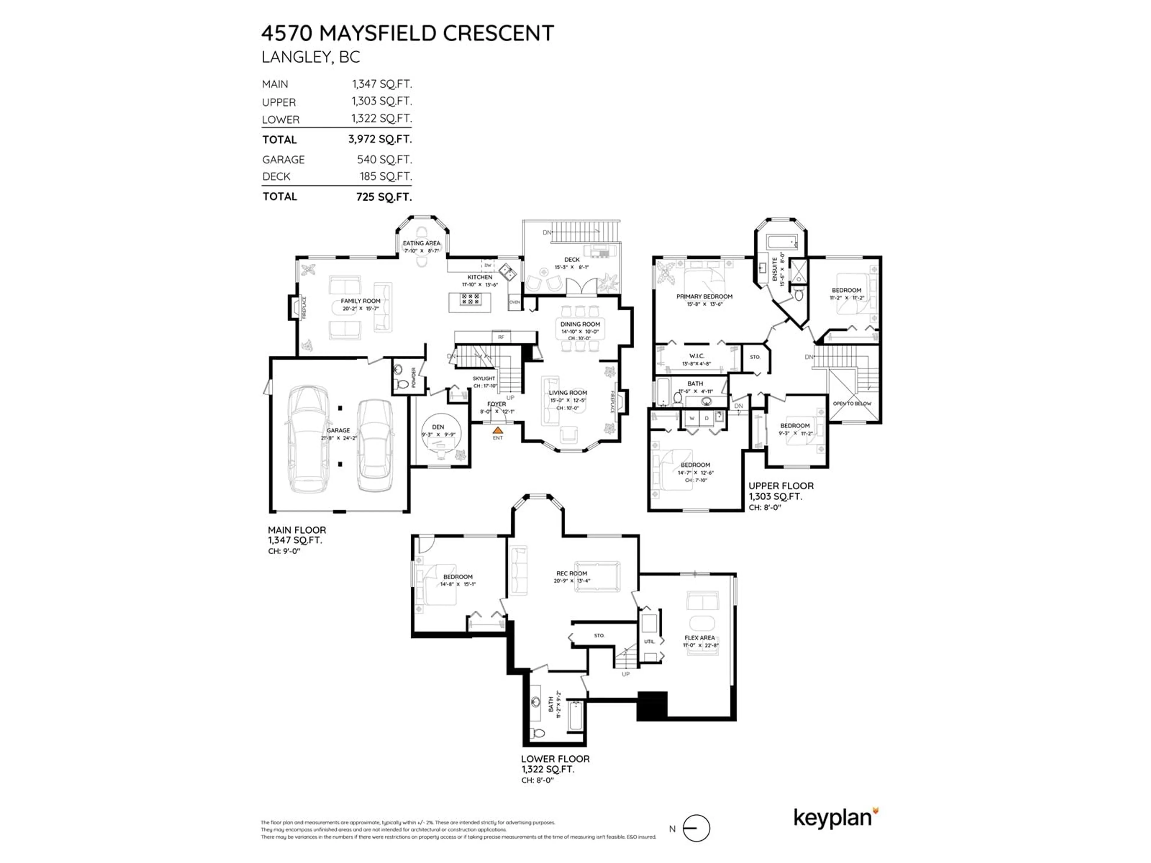 Floor plan for 4570 MAYSFIELD CRESCENT, Langley British Columbia V3A4M1