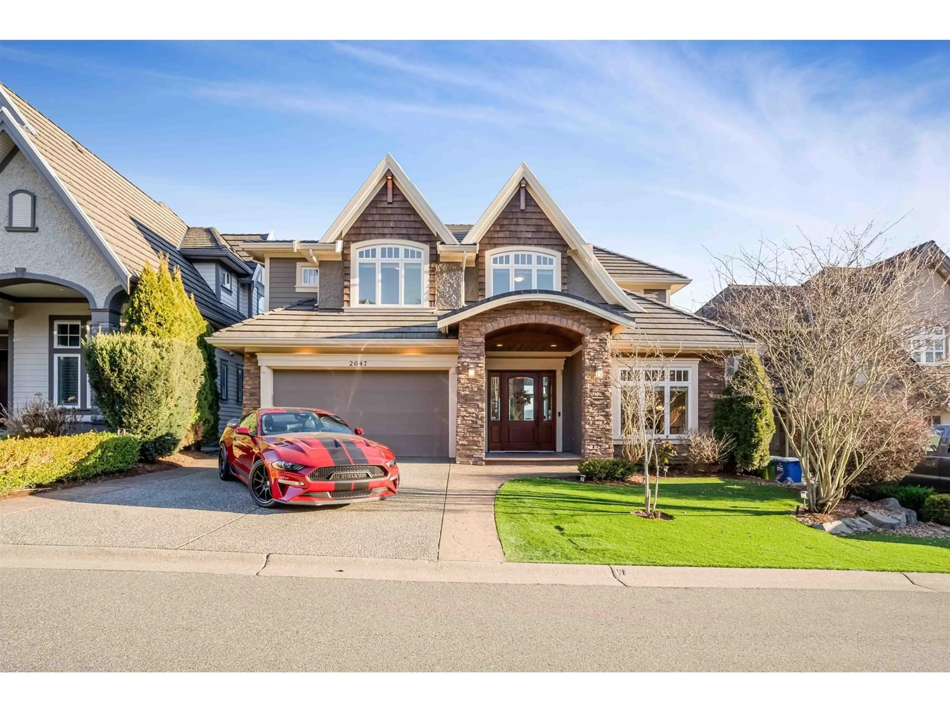 Home with brick exterior material, street for 2647 EAGLE MOUNTAIN DRIVE, Abbotsford British Columbia V3G0B1