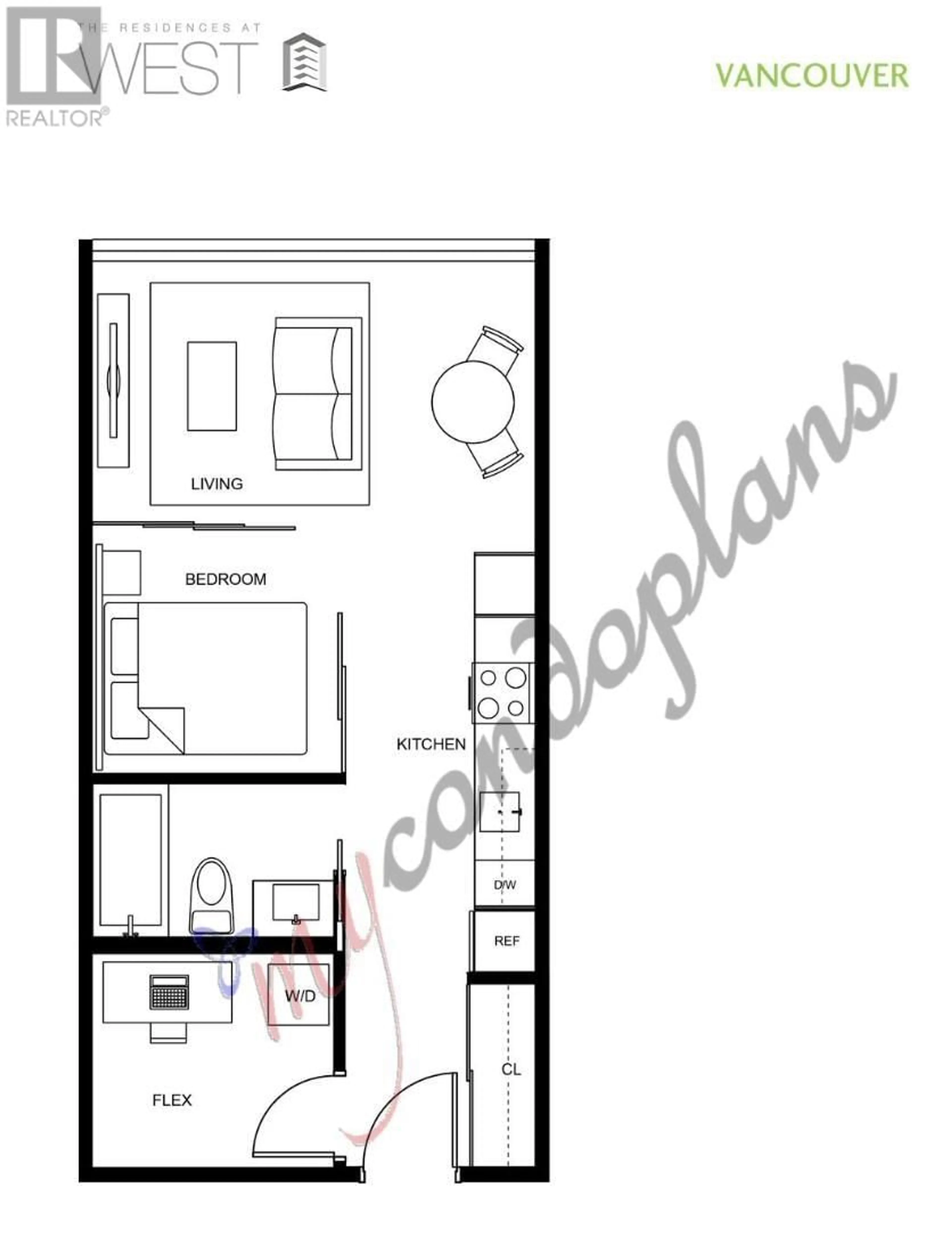 Floor plan for 623 1783 MANITOBA STREET, Vancouver British Columbia V5Y0K1