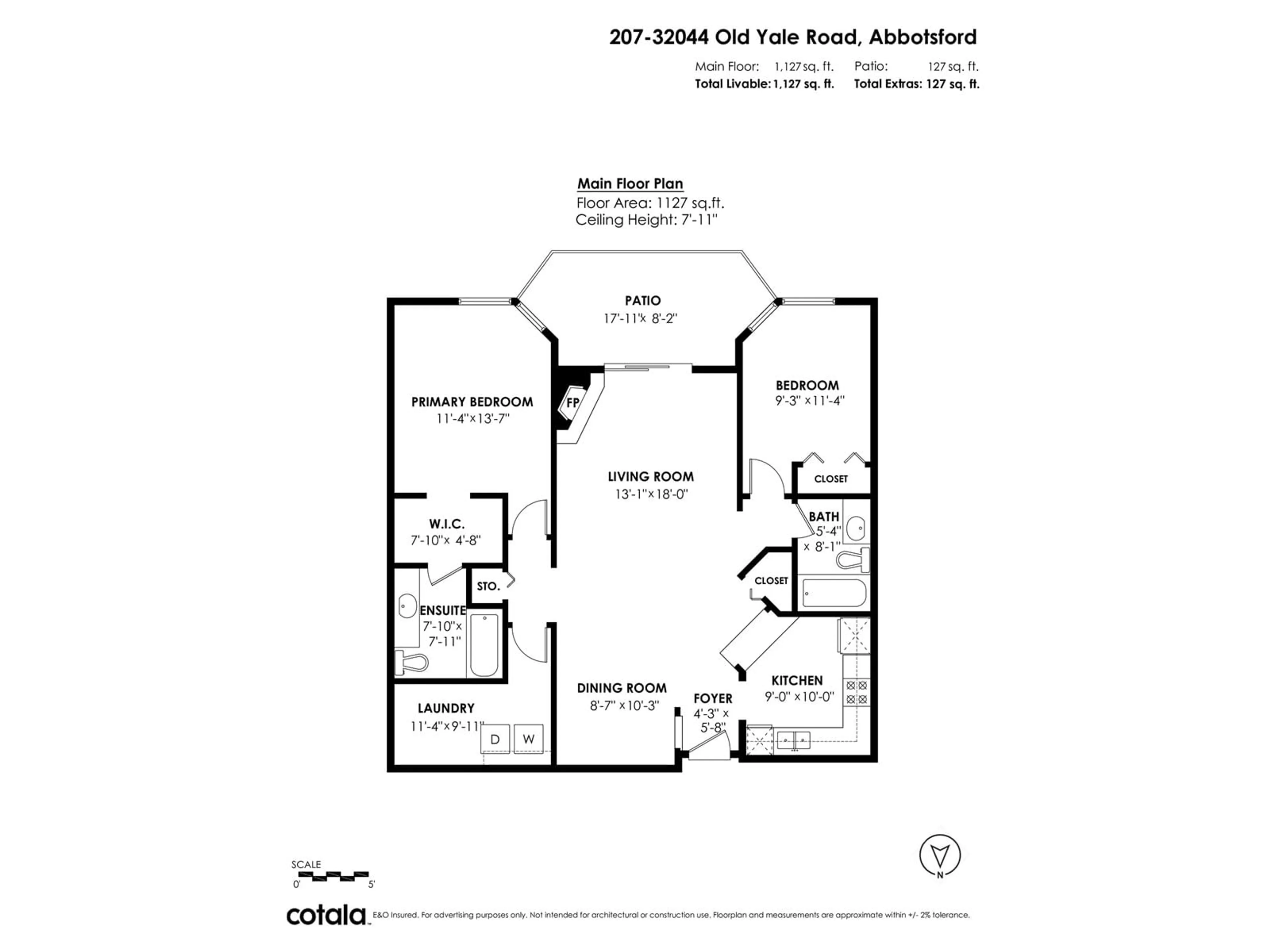 Floor plan for 207 32044 OLD YALE ROAD, Abbotsford British Columbia V2T2C9