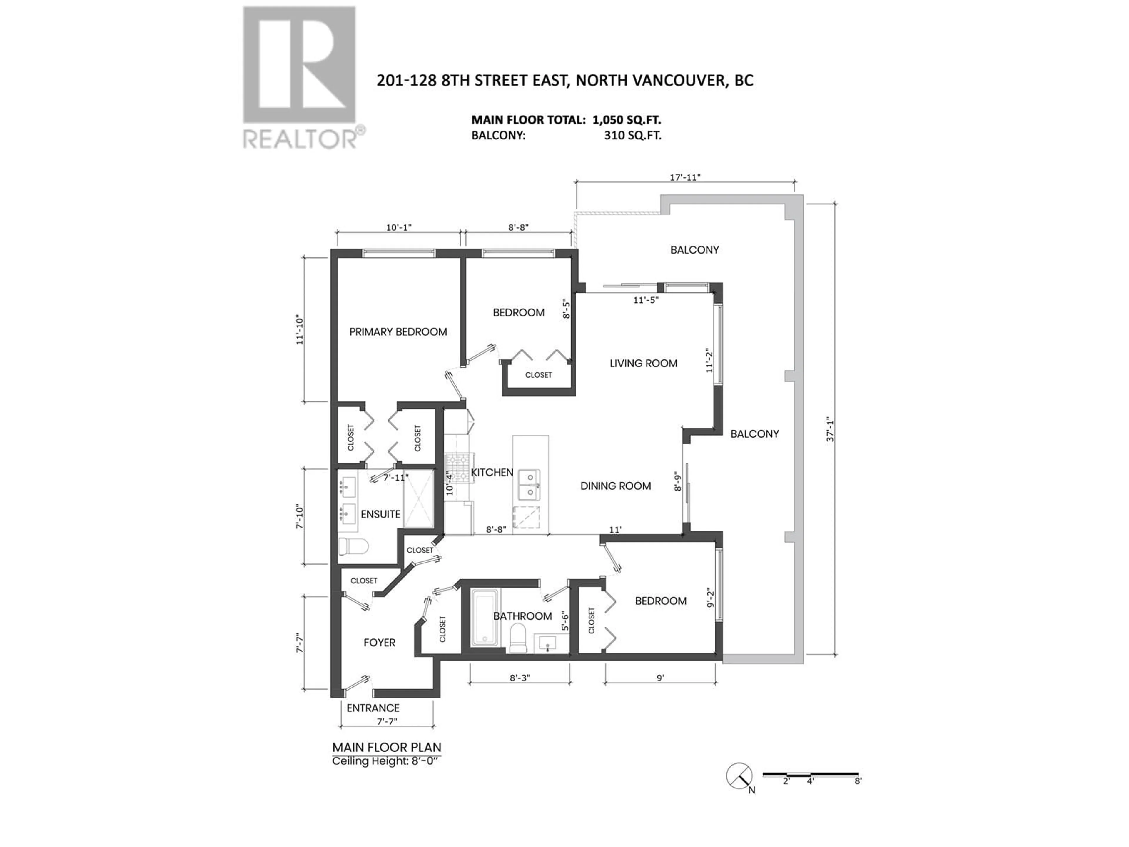 Floor plan for 201 128 E 8TH STREET, North Vancouver British Columbia V7L1Y7