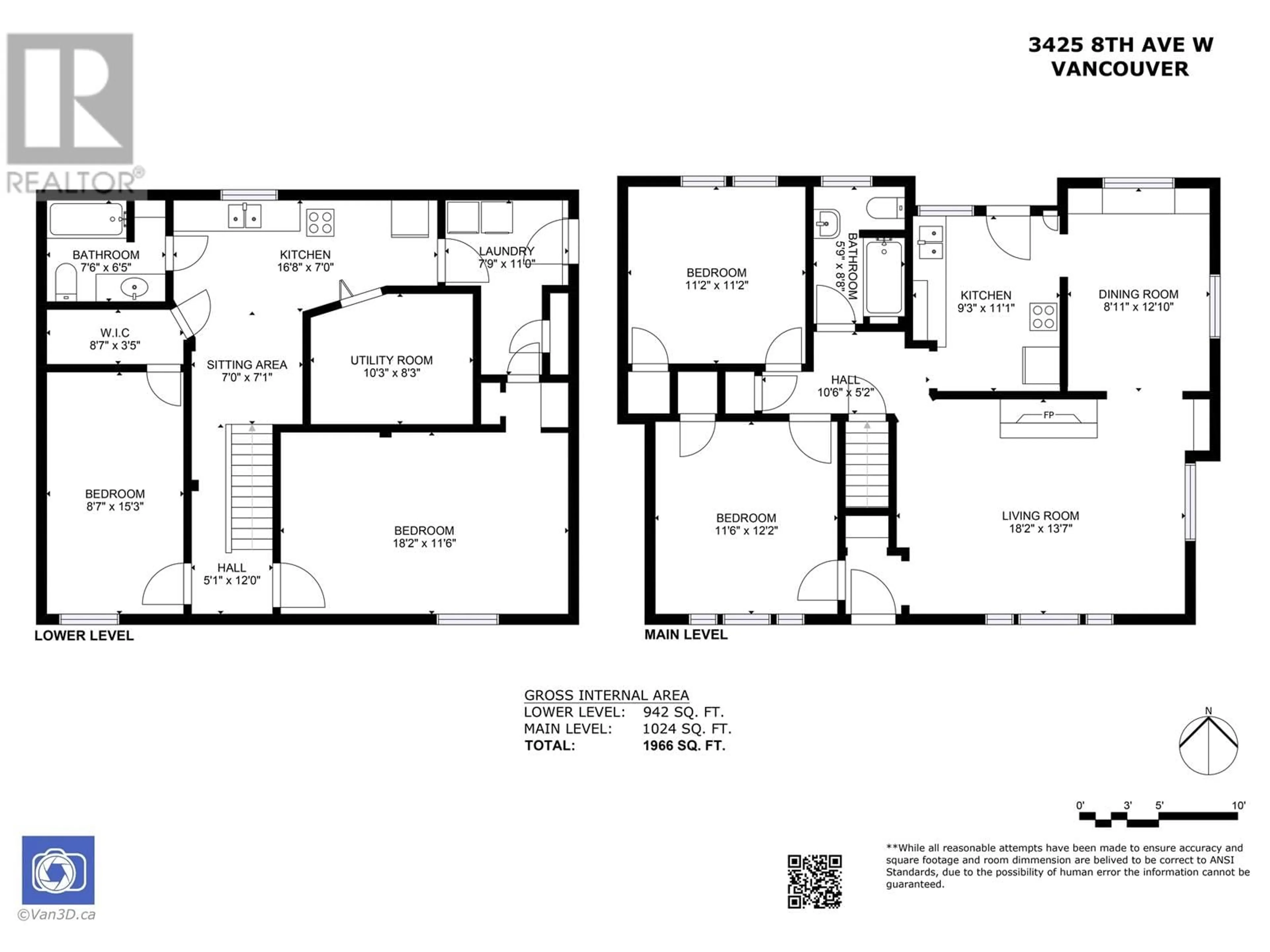 Floor plan for 3425 W 8TH AVENUE, Vancouver British Columbia V6R1Y6