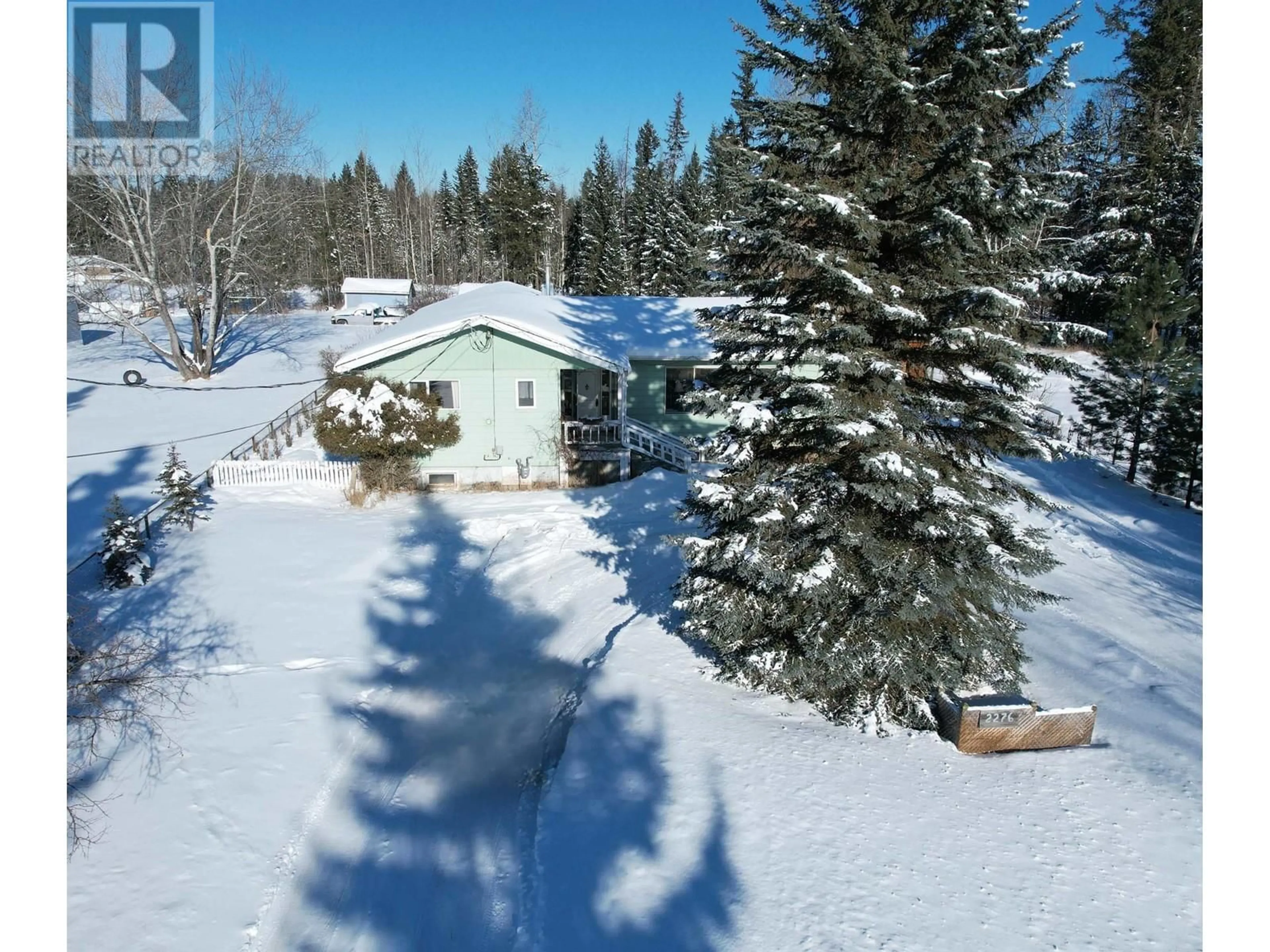 A pic from outside/outdoor area/front of a property/back of a property/a pic from drone, forest/trees view for 2276 HEATON ROAD, Quesnel British Columbia V2J7C4