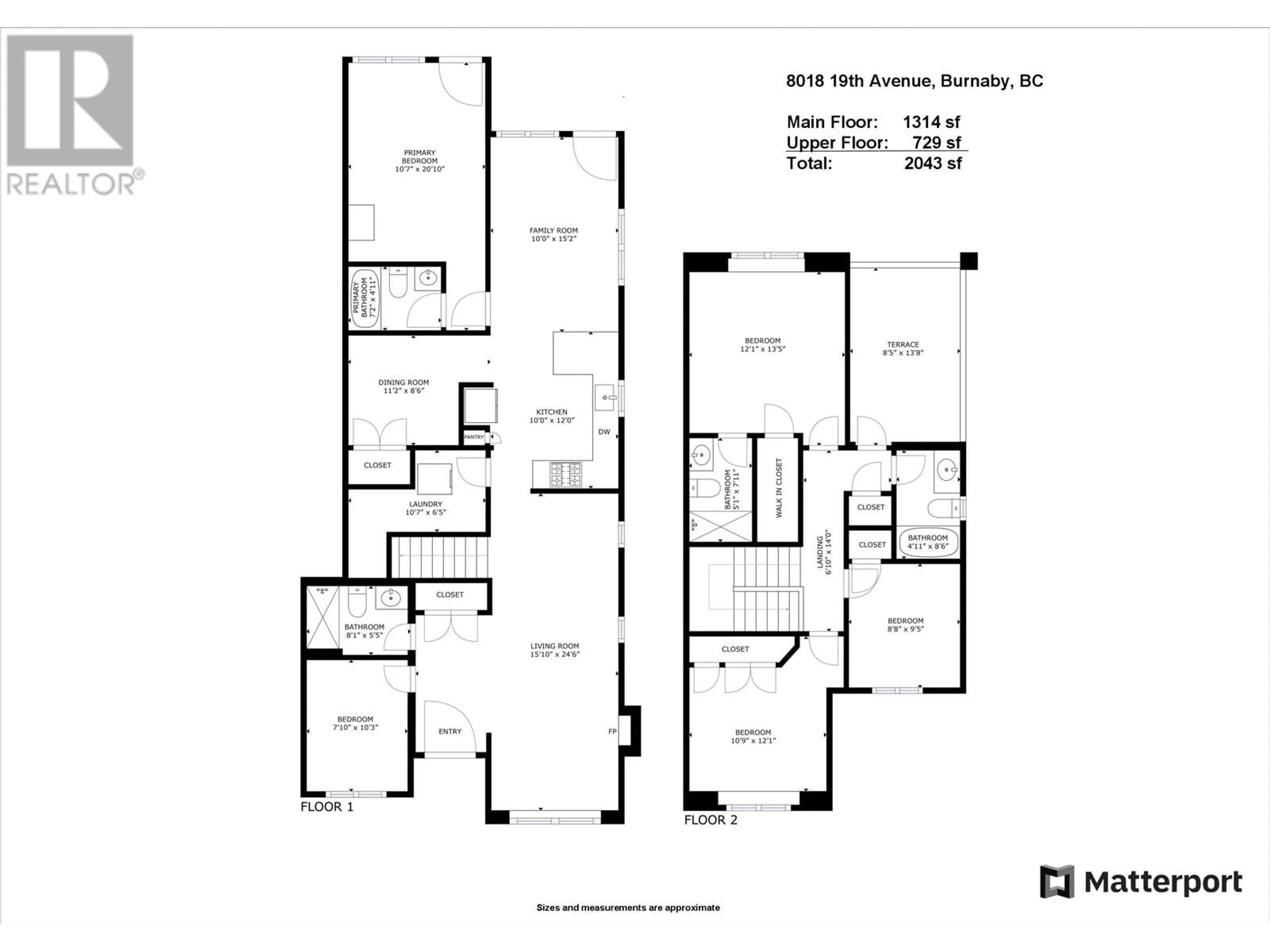 Floor plan for 8018 19TH AVENUE, Burnaby British Columbia V3N1G3