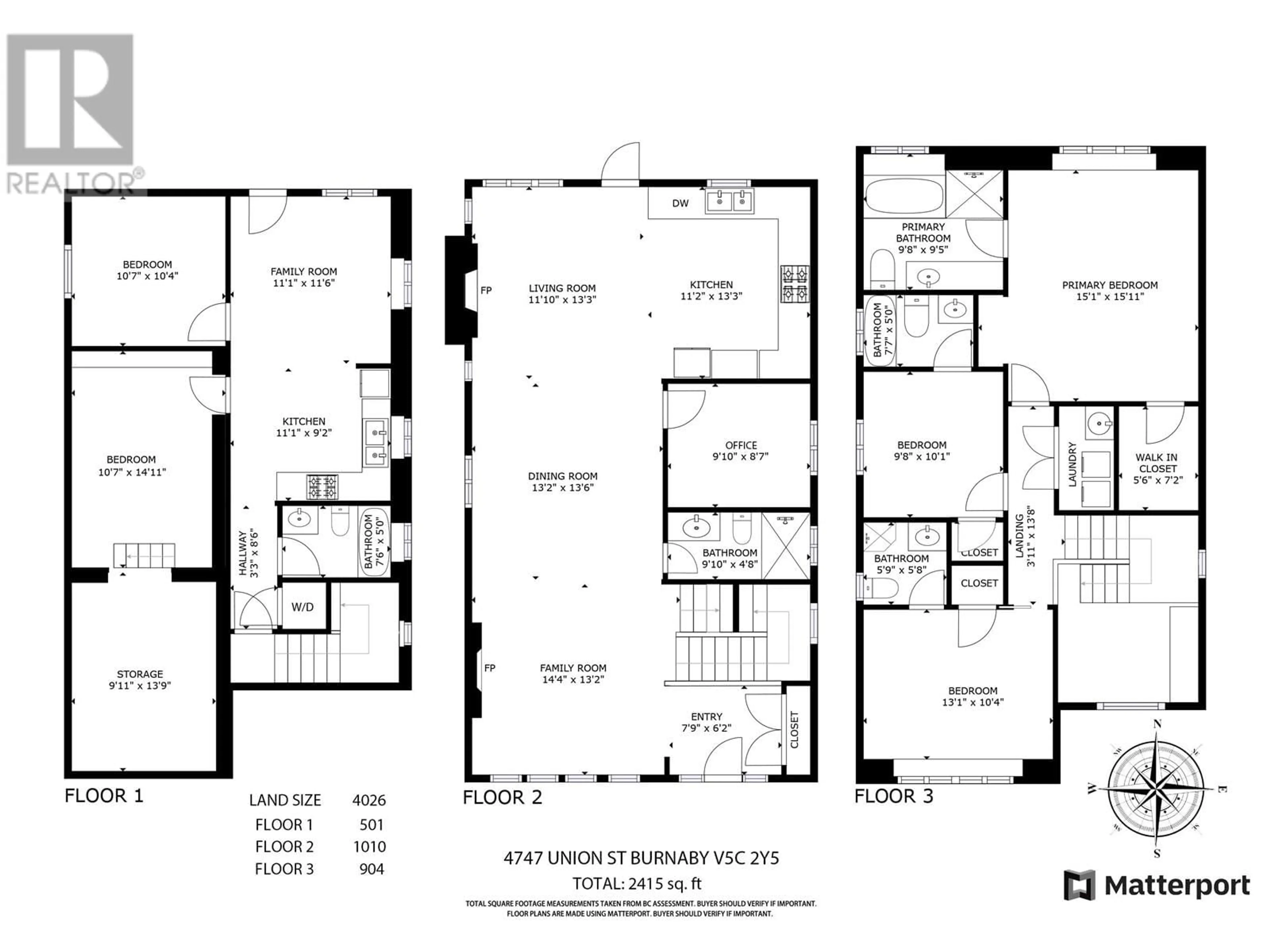 Floor plan for 4747 UNION STREET, Burnaby British Columbia V5C2Y5