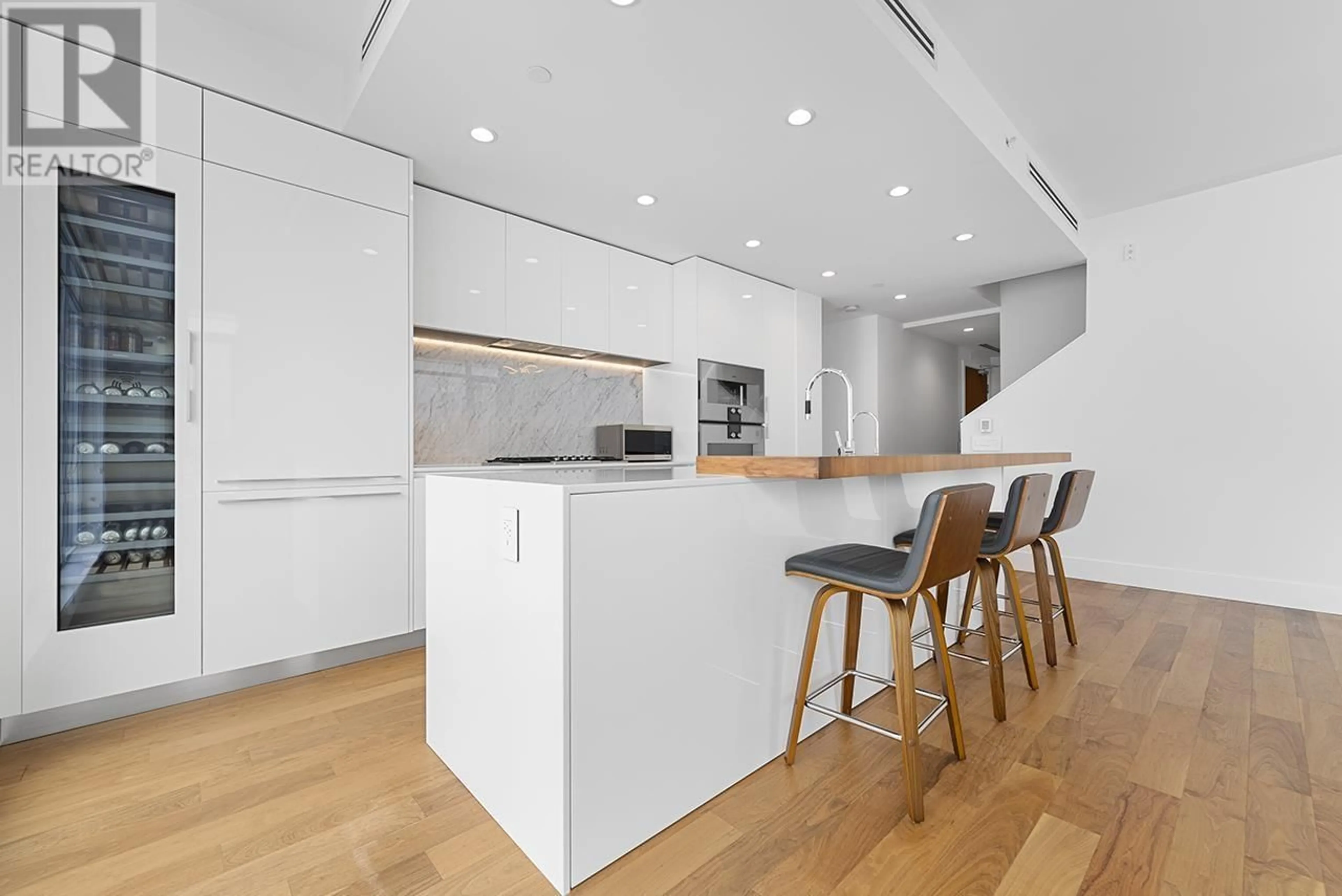 Contemporary kitchen, wood/laminate floor for 605/606 - 7428 ALBERTA STREET, Vancouver British Columbia V5X0J5