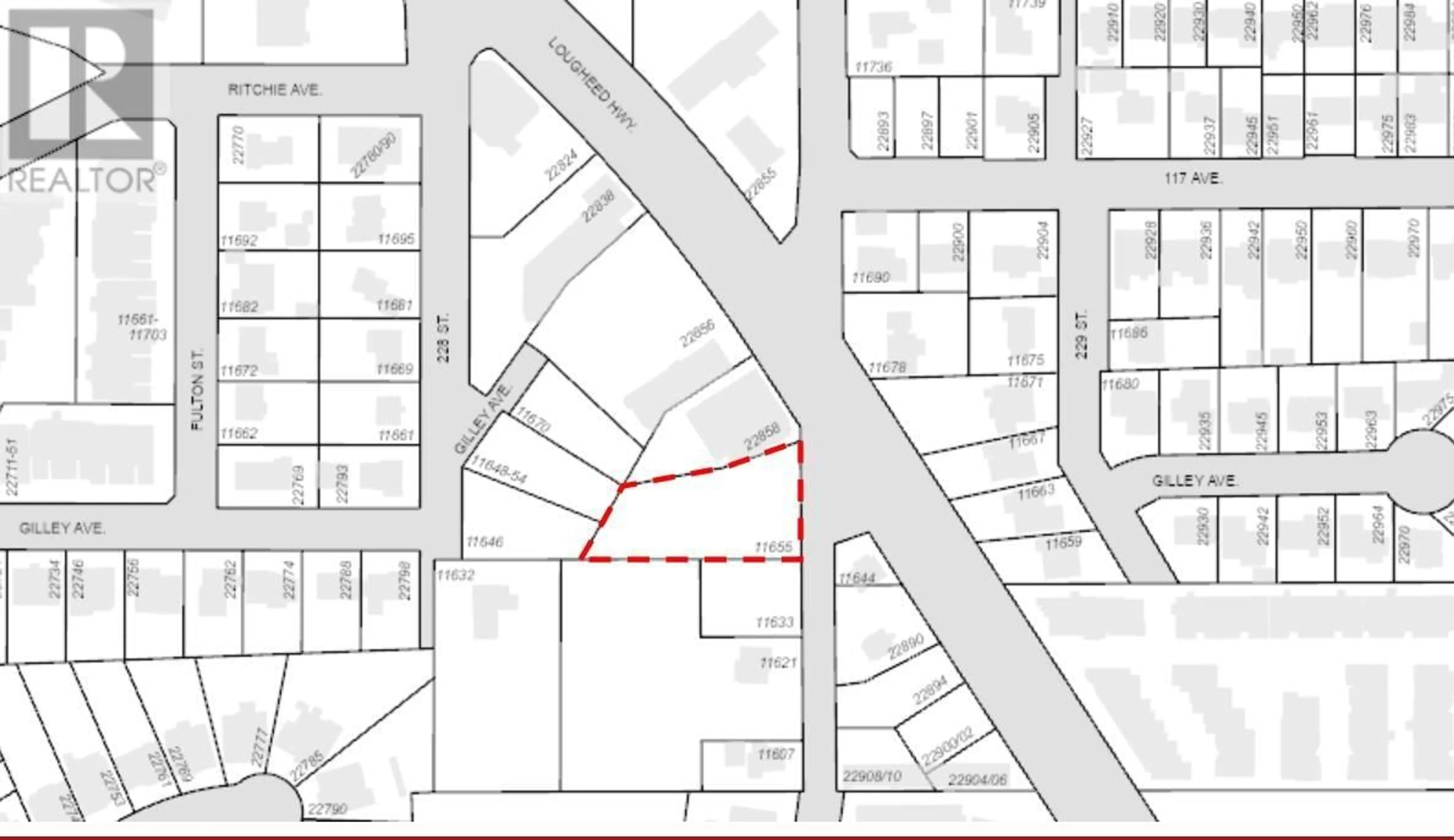 Picture of a map for 11655 BURNETT STREET, Maple Ridge British Columbia V2X6P3