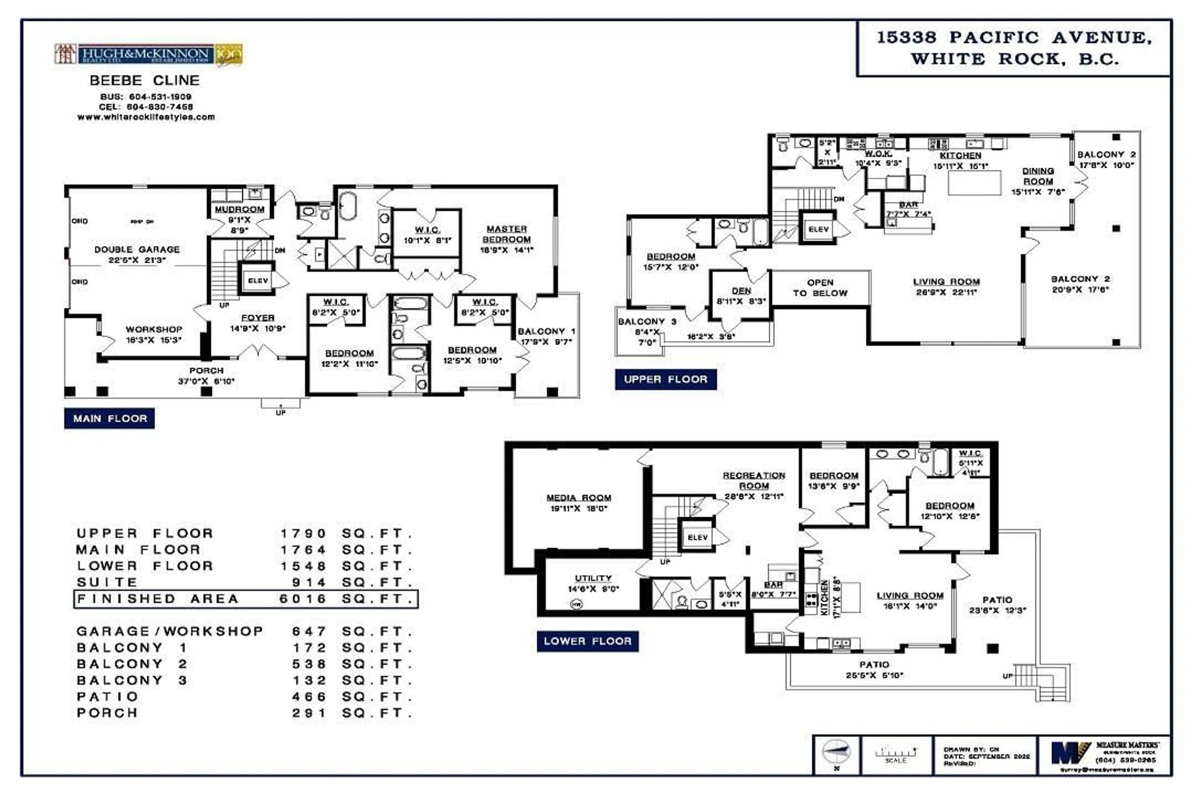 Floor plan for 15338 PACIFIC AVENUE, White Rock British Columbia V4B1R2