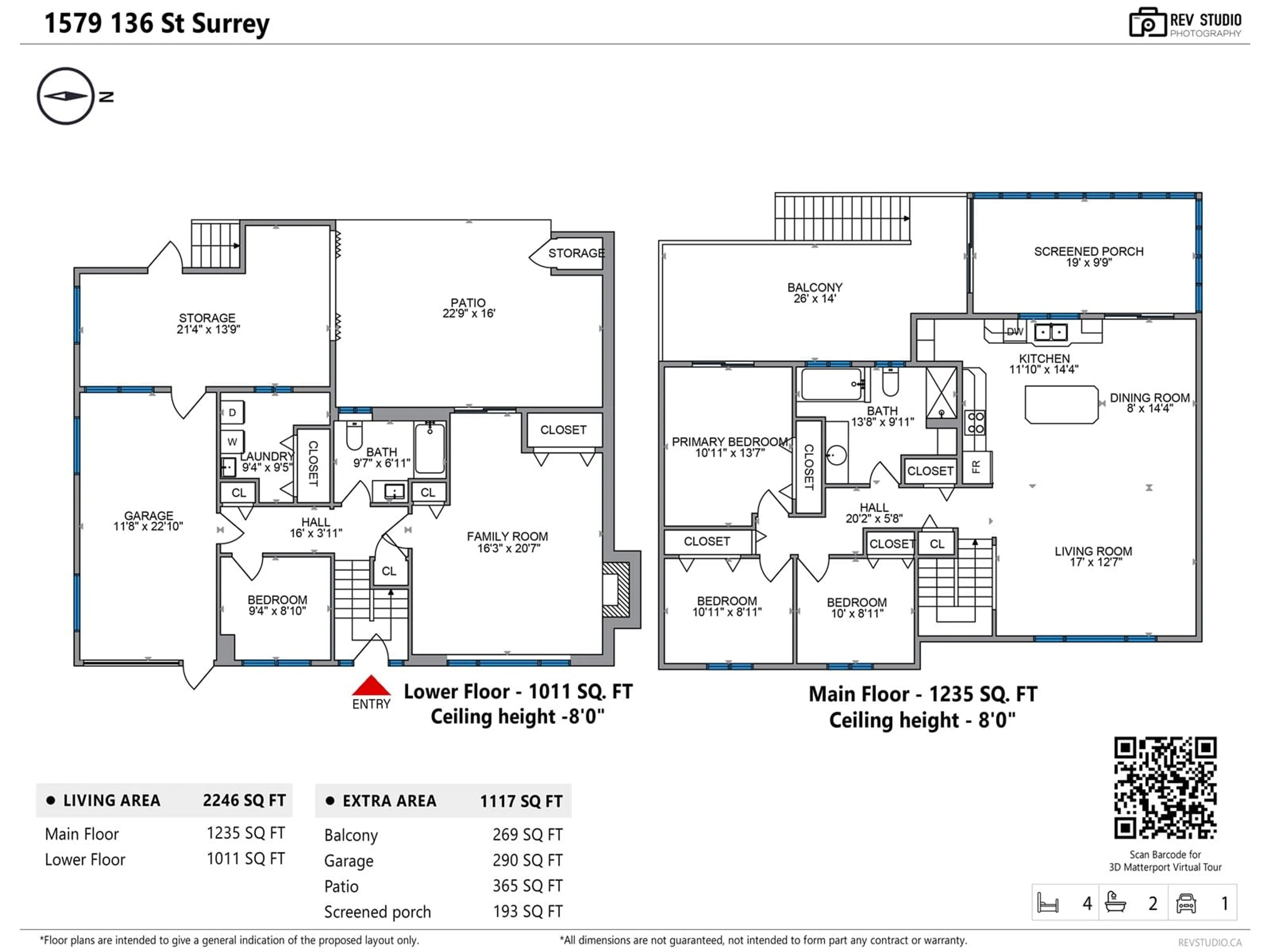 Floor plan for 1579 136, Surrey British Columbia V4A5H3