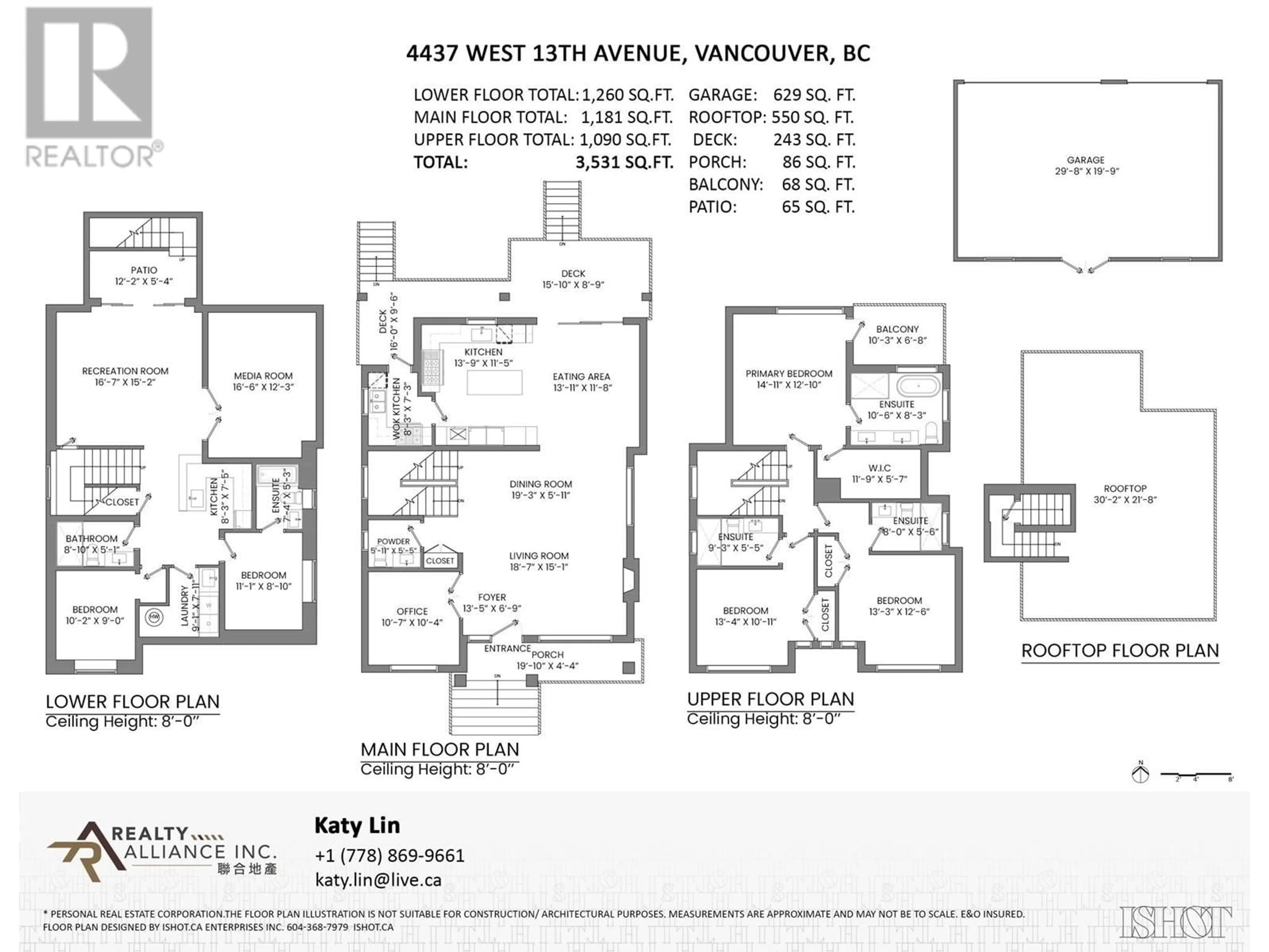 Floor plan for 4437 W 13TH AVENUE, Vancouver British Columbia V6R2V2