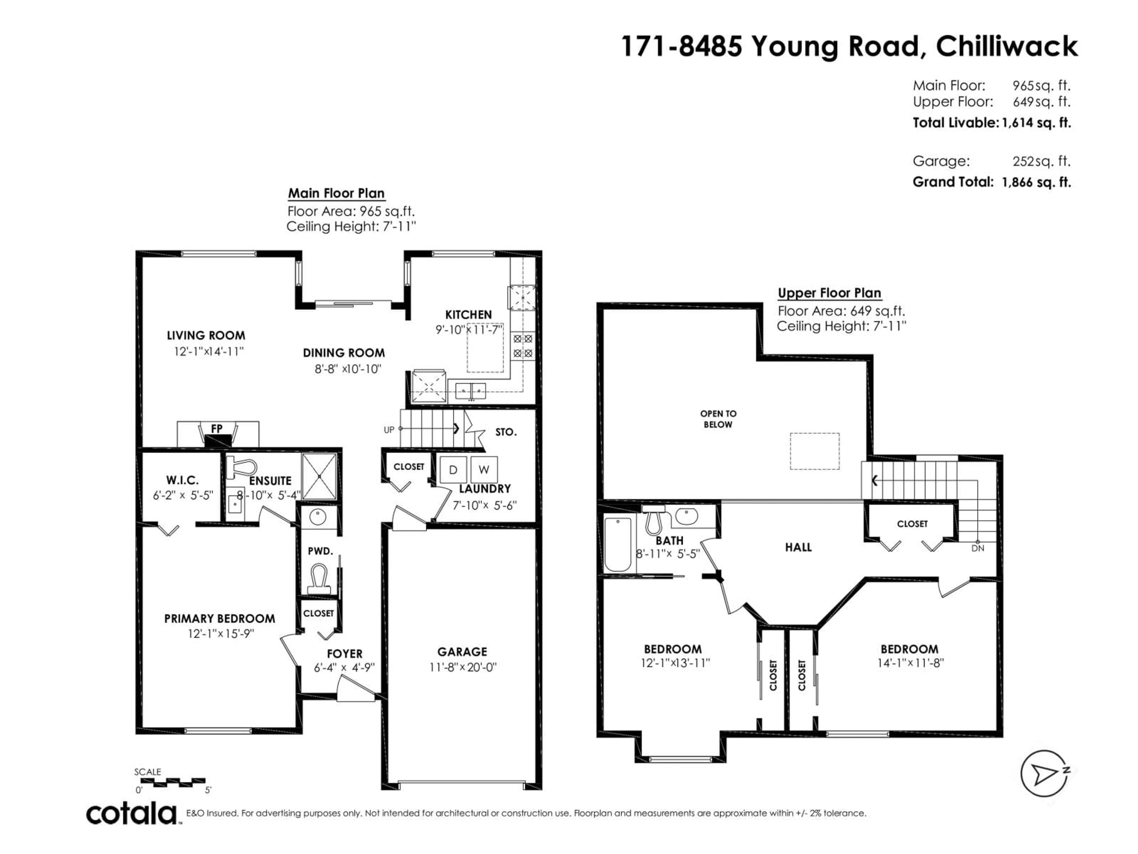 Floor plan for 171 8485 YOUNG ROAD|Chilliwack Proper So, Chilliwack British Columbia V2P7Y7