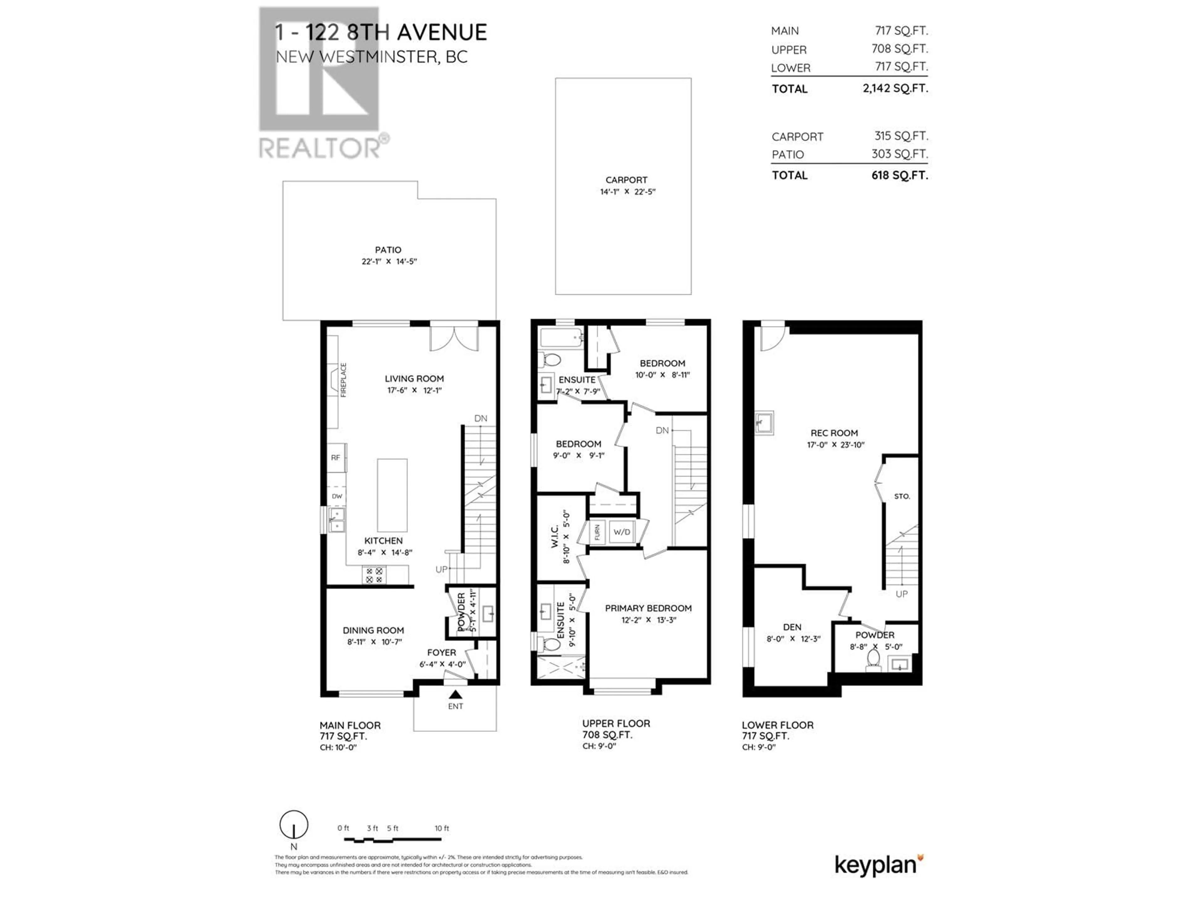 Floor plan for 1 122 EIGHTH AVENUE, New Westminster British Columbia V3L1X8