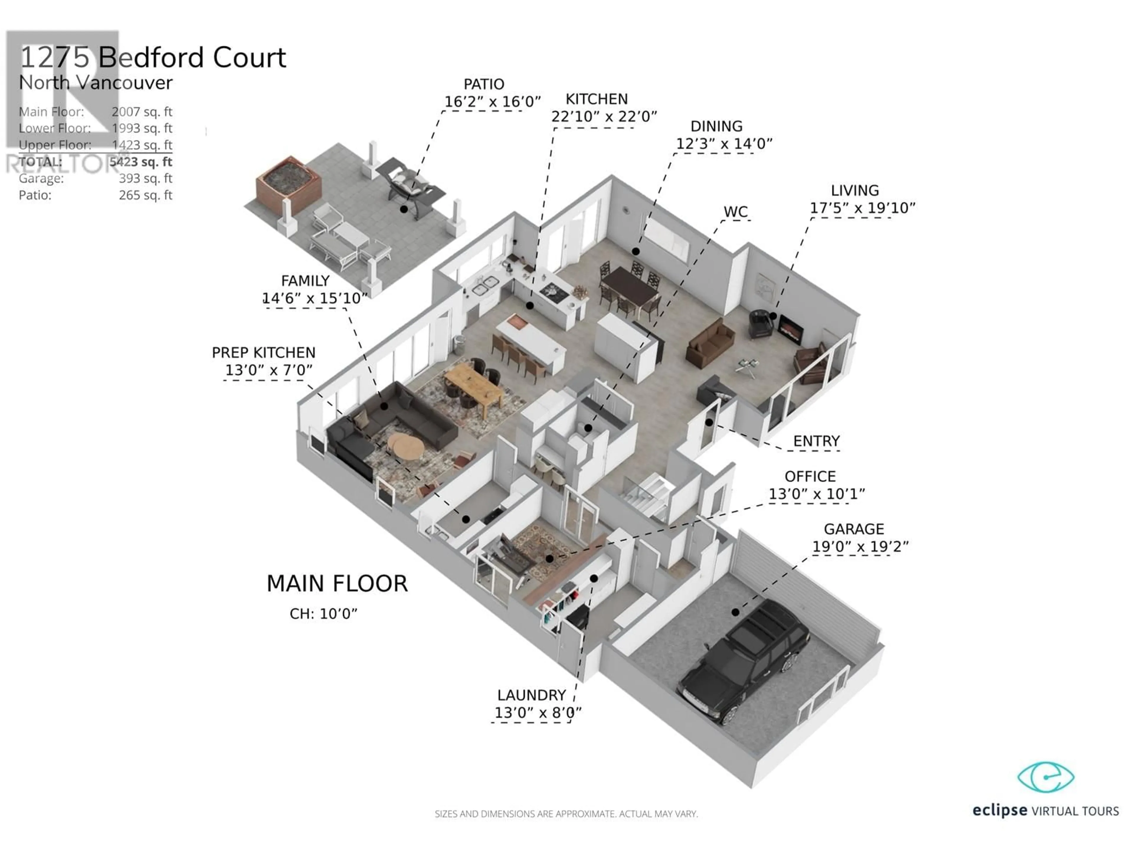 Floor plan for 1275 BEDFORD COURT, North Vancouver British Columbia V7R1L1