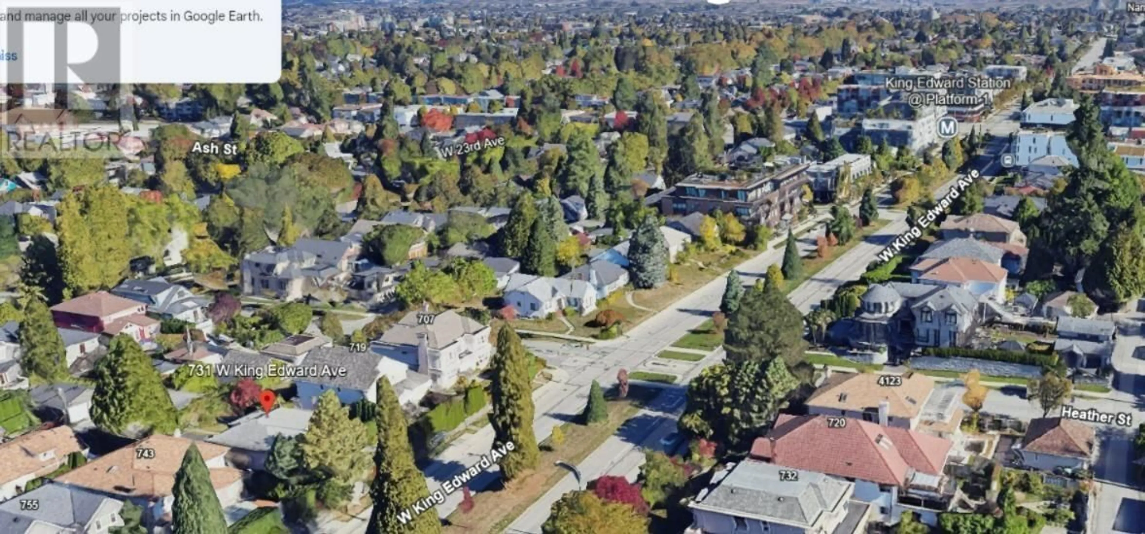 A pic from outside/outdoor area/front of a property/back of a property/a pic from drone, street for 731 KING EDWARD STREET, Vancouver British Columbia V5Z2C7