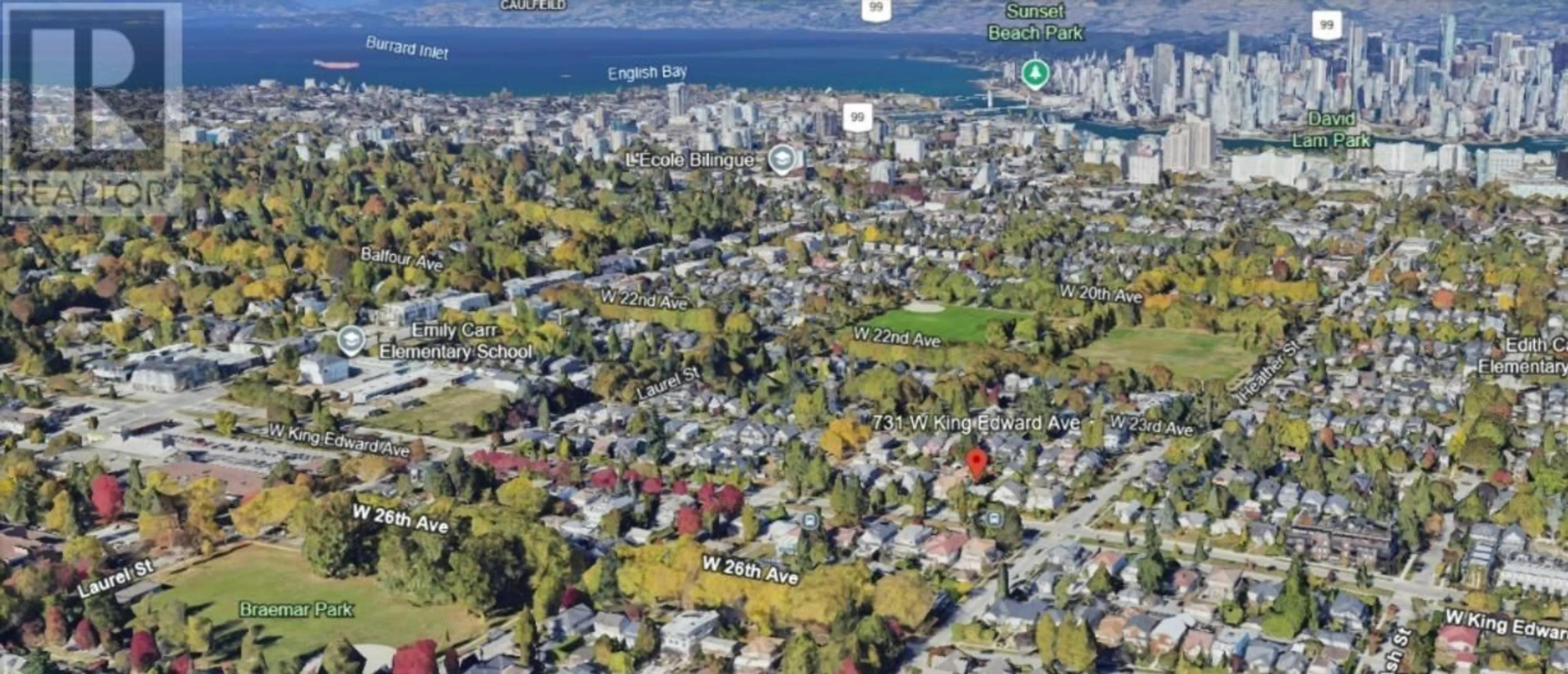 A pic from outside/outdoor area/front of a property/back of a property/a pic from drone, water/lake/river/ocean view for 731 KING EDWARD STREET, Vancouver British Columbia V5Z2C7