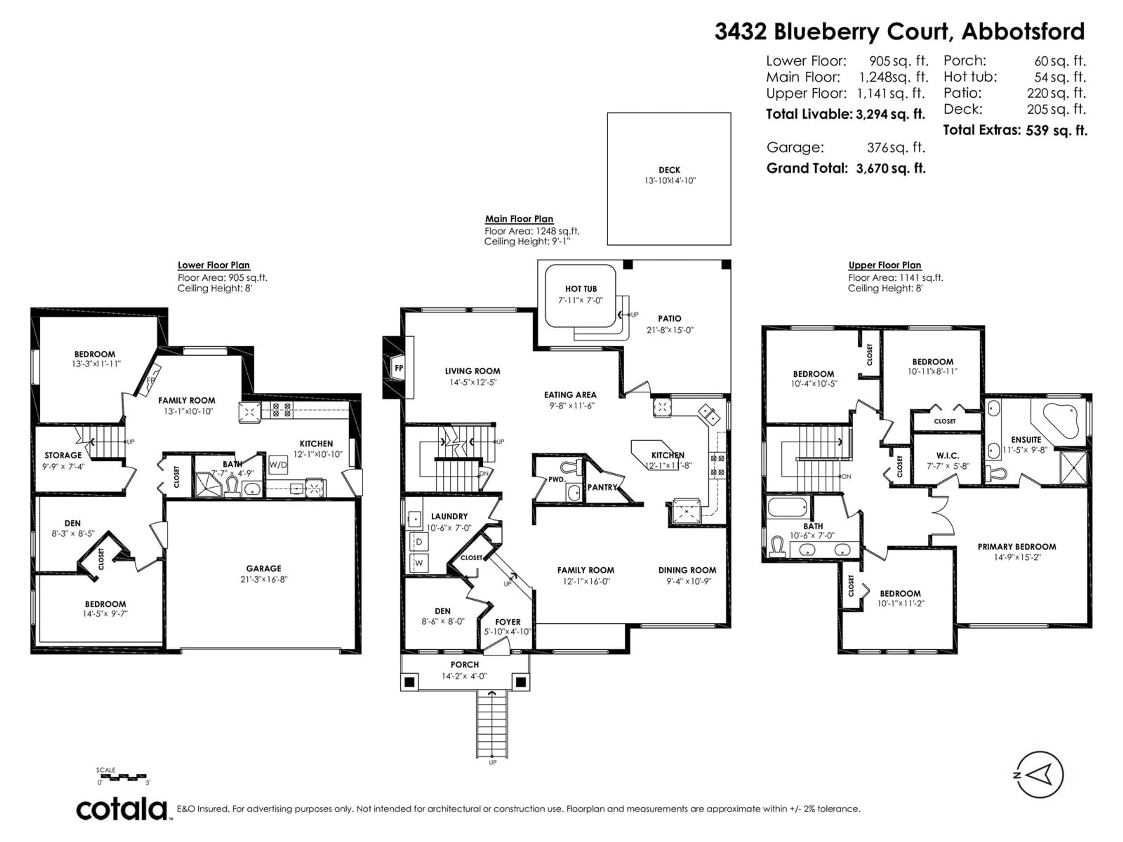 Floor plan for 3432 BLUEBERRY COURT, Abbotsford British Columbia V3G3C9