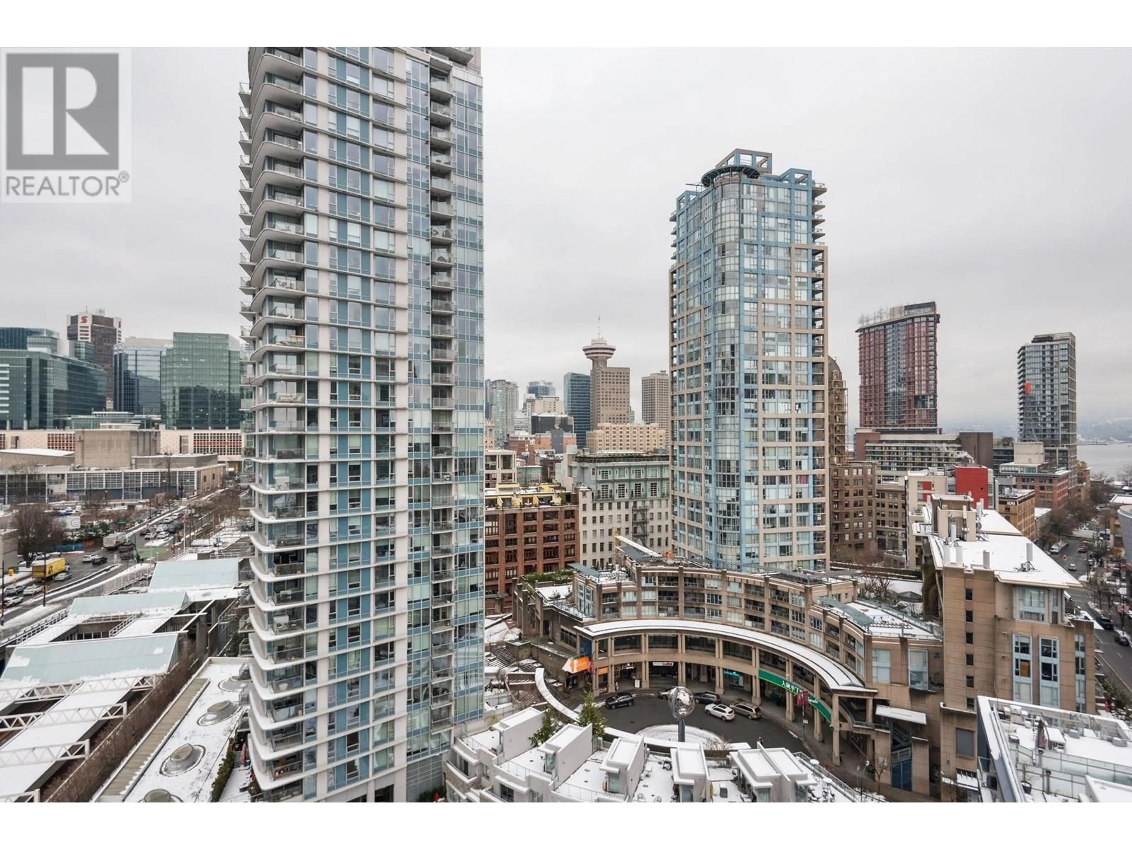 Patio, city buildings view from balcony for 1901 689 ABBOTT STREET, Vancouver British Columbia V6B0J2