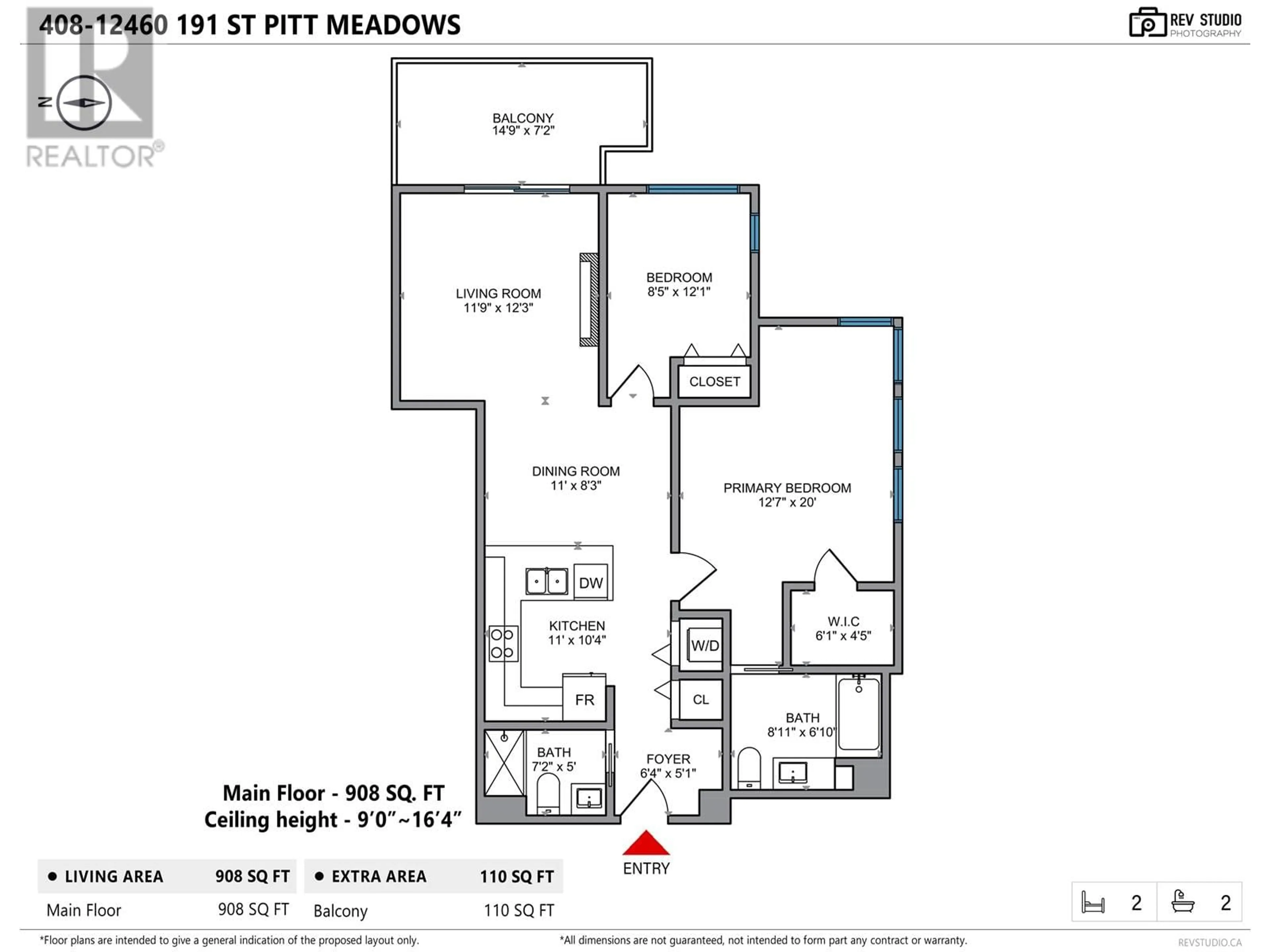 Floor plan for 408 12460 191 STREET, Pitt Meadows British Columbia V3Y2J2