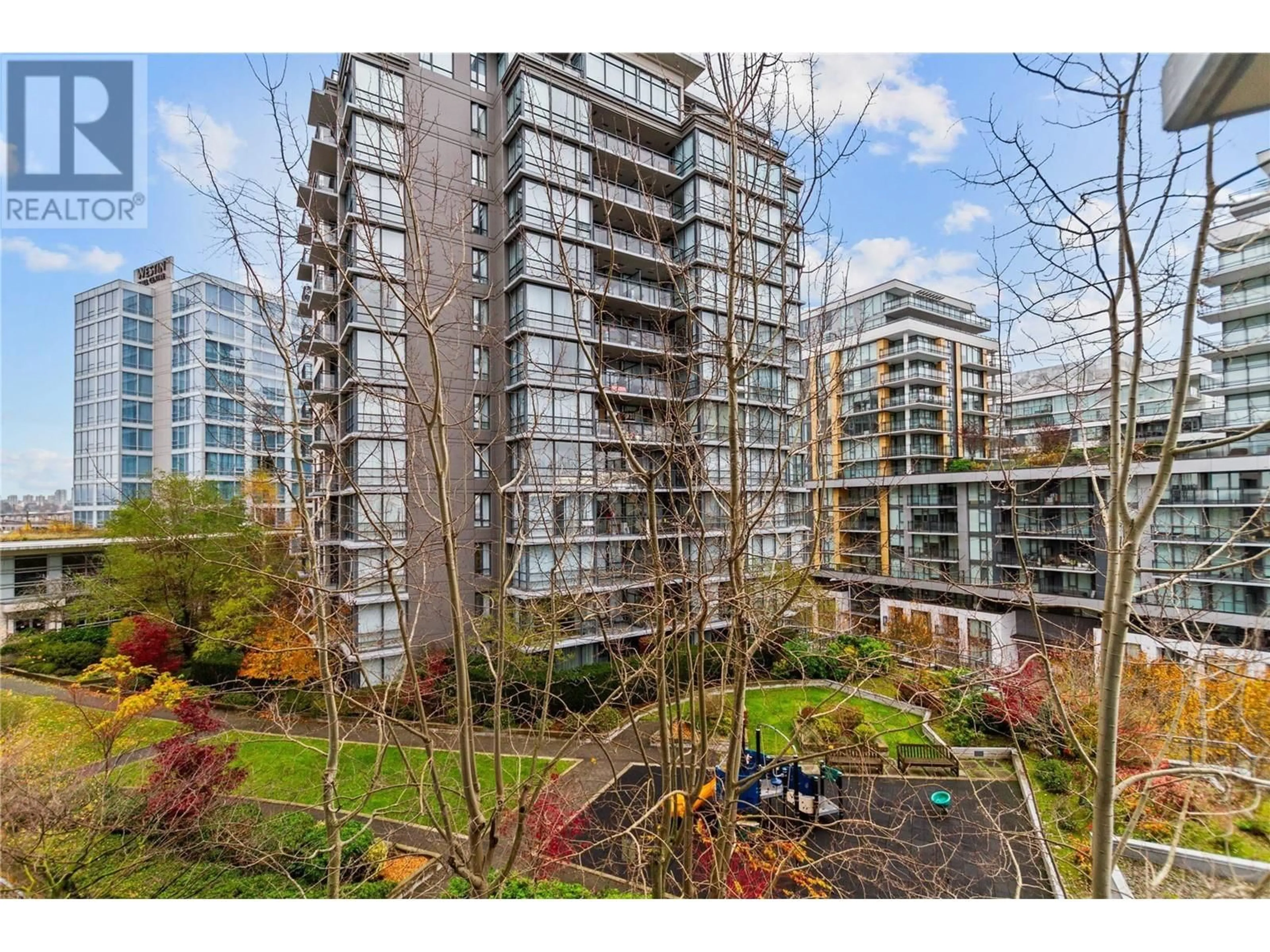 A pic from outside/outdoor area/front of a property/back of a property/a pic from drone, city buildings view from balcony for 802 3333 CORVETTE WAY, Richmond British Columbia V6X0E3