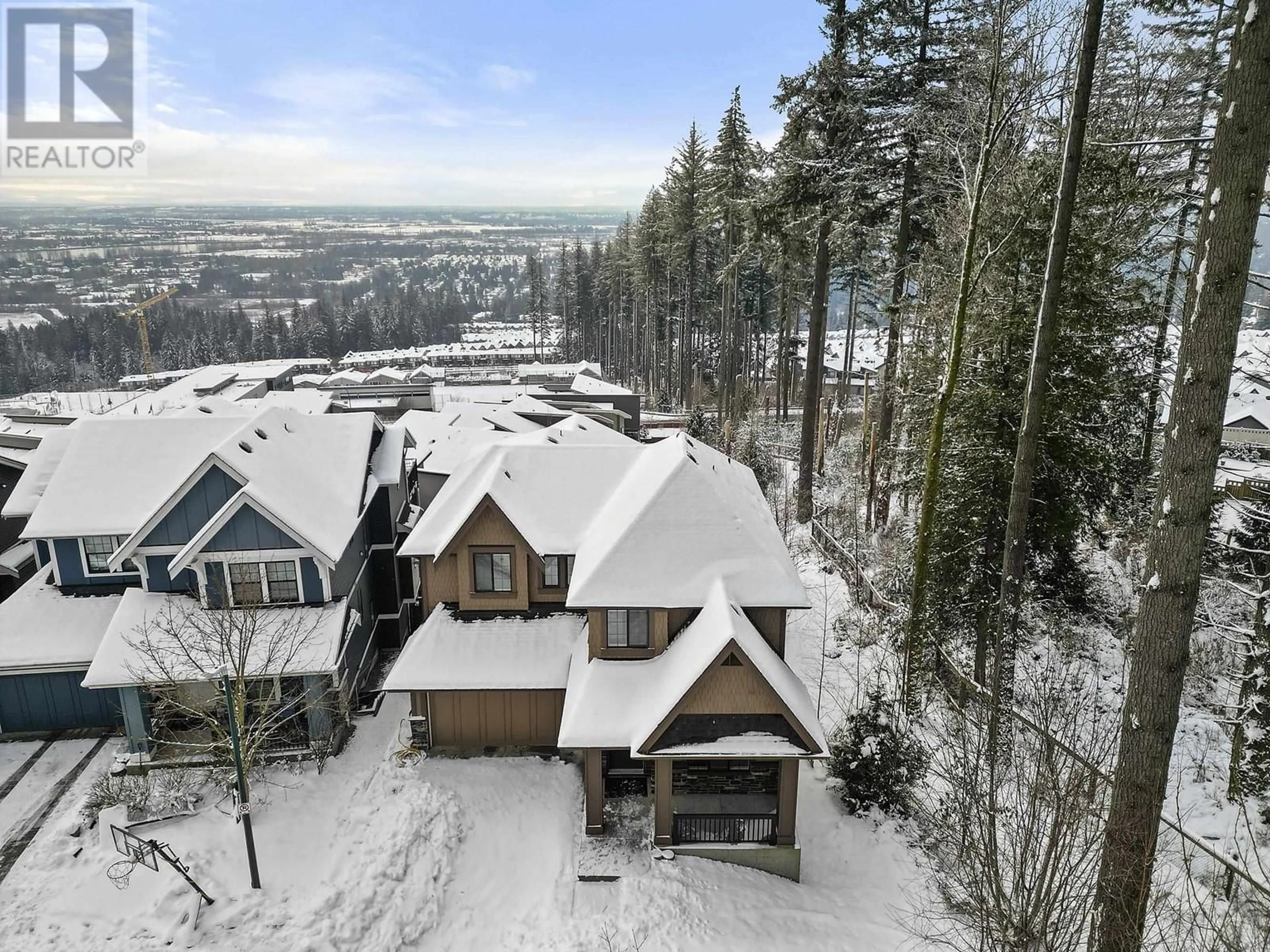 A pic from outside/outdoor area/front of a property/back of a property/a pic from drone, mountain view for 3530 TRESTLE COURT, Coquitlam British Columbia V3E0L5