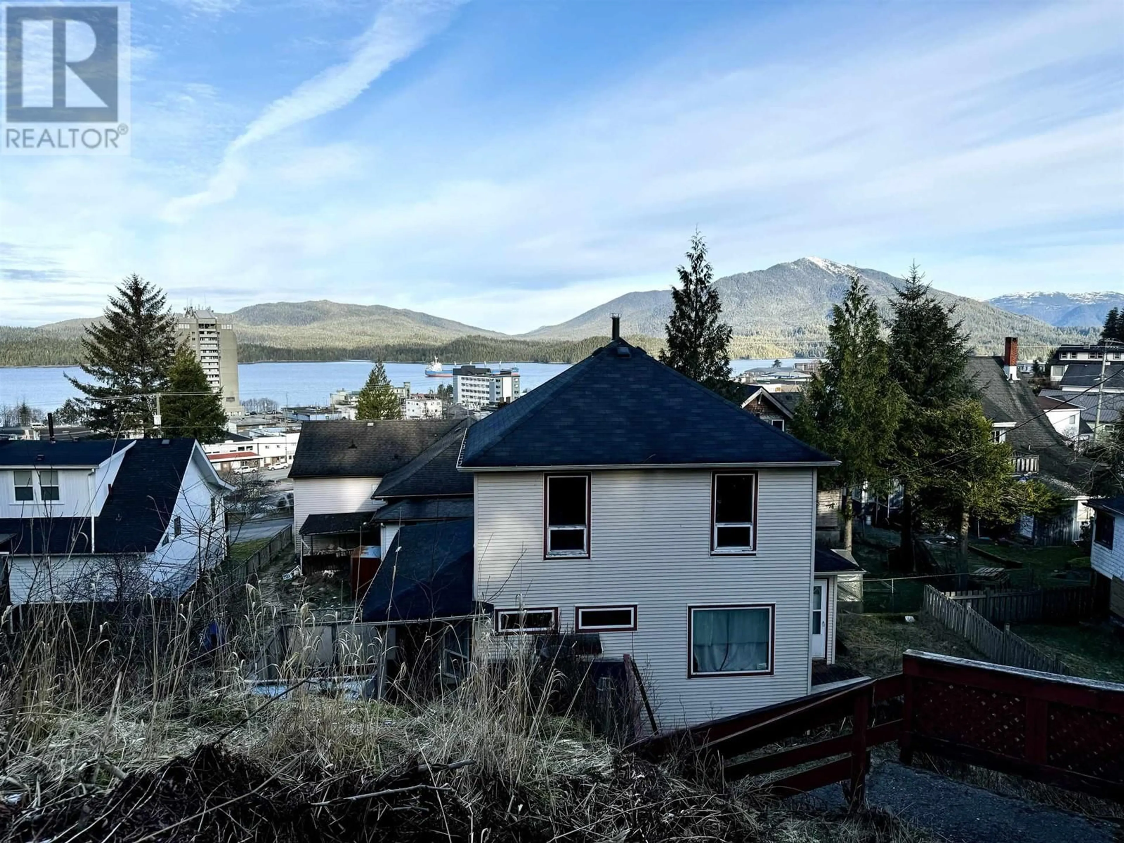 A pic from outside/outdoor area/front of a property/back of a property/a pic from drone, mountain view for 860 W 6TH AVENUE, Prince Rupert British Columbia V8J4N3