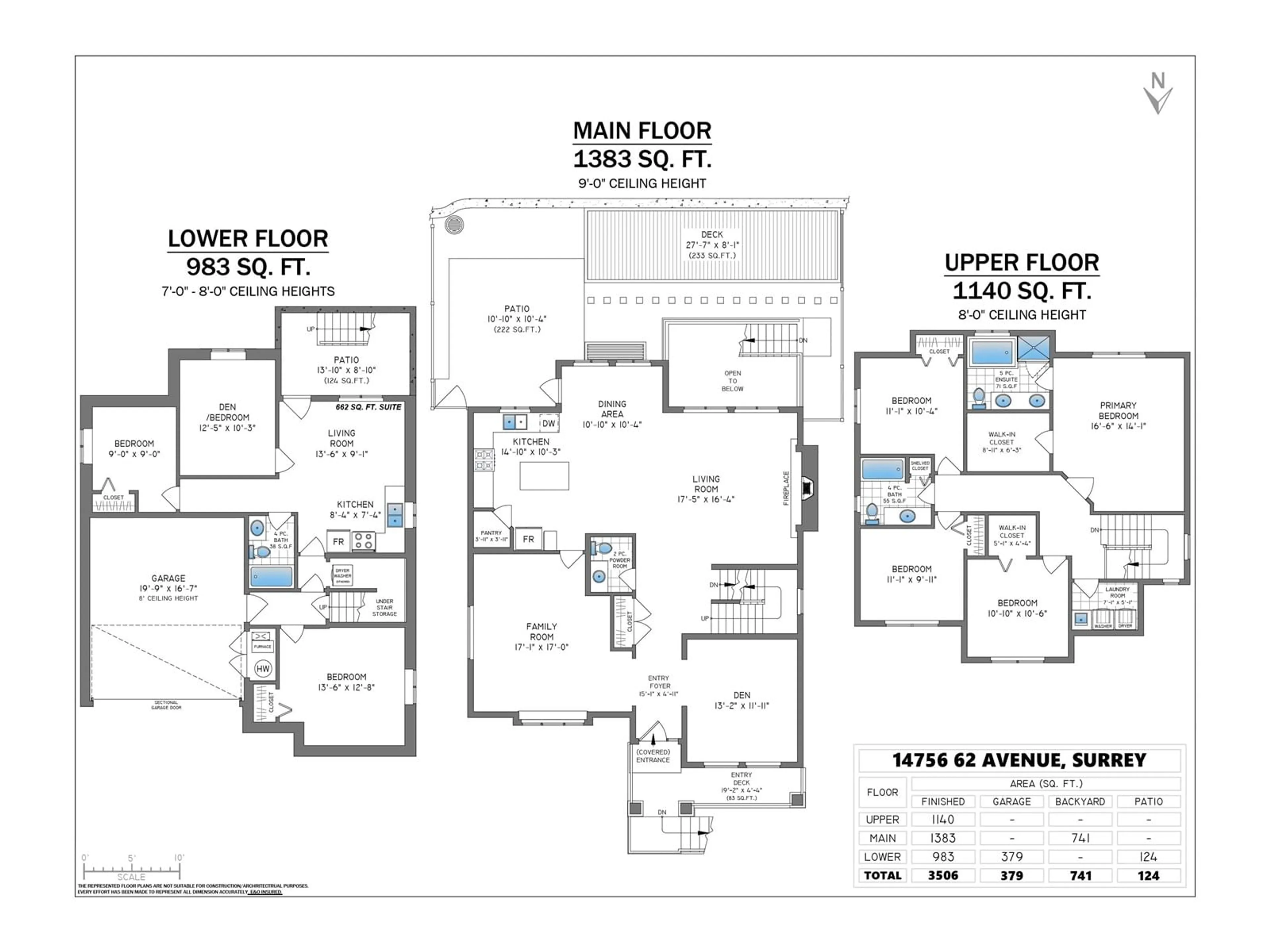 Floor plan for 14756 62, Surrey British Columbia V3S2L1