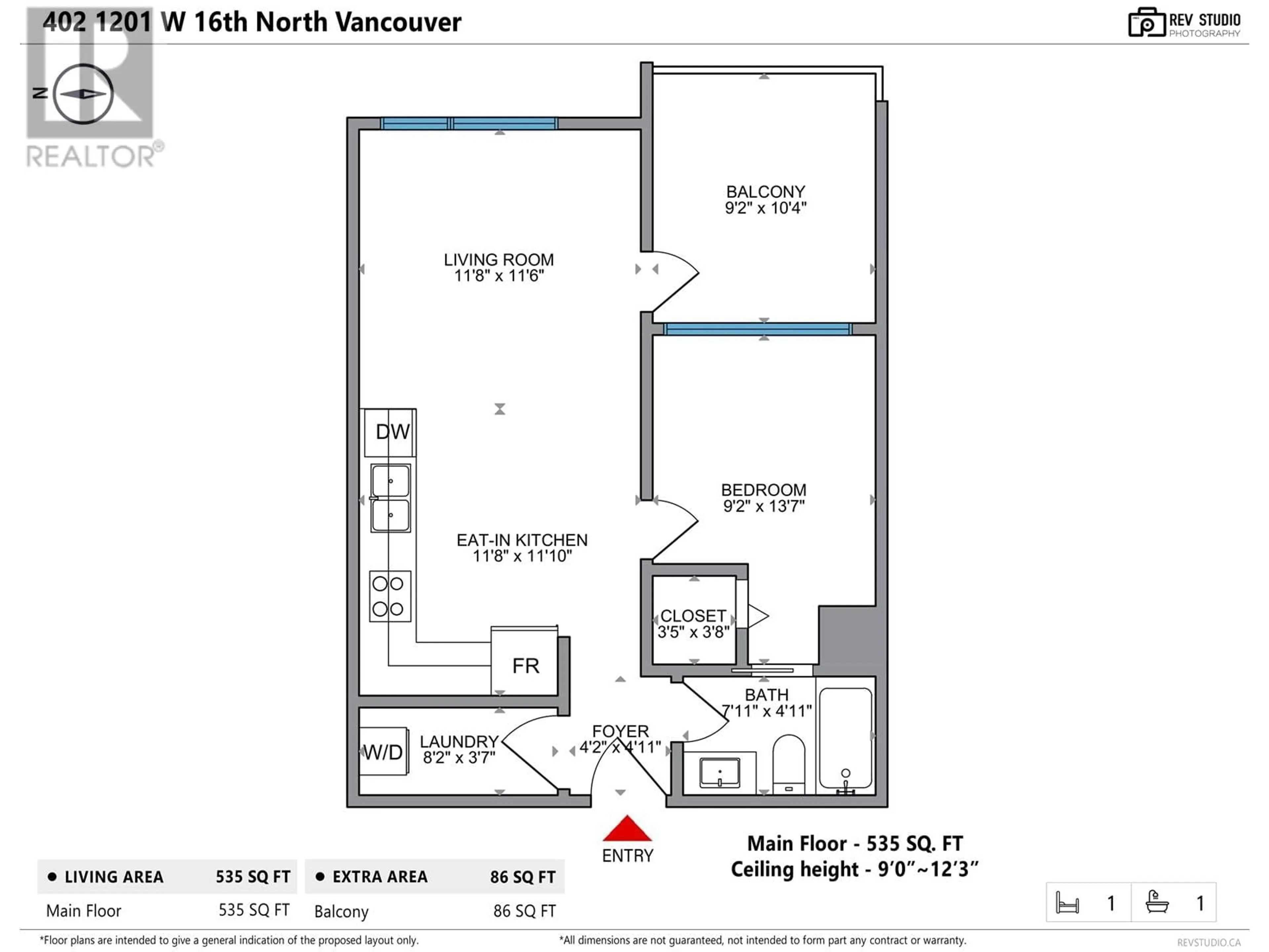 Floor plan for 402 1201 W 16TH STREET, North Vancouver British Columbia V7P1R5